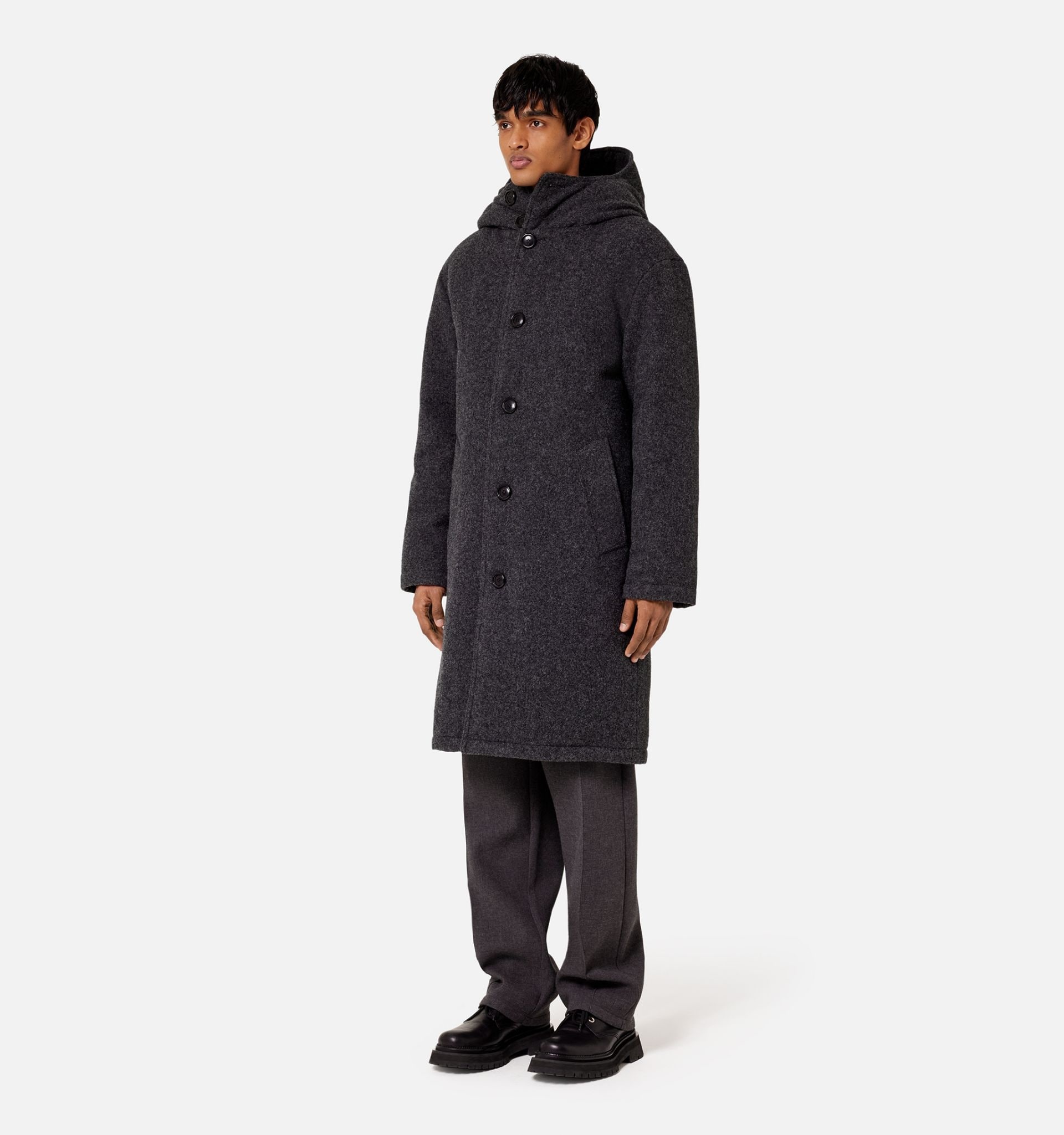 Hooded Quilted Coat - 4