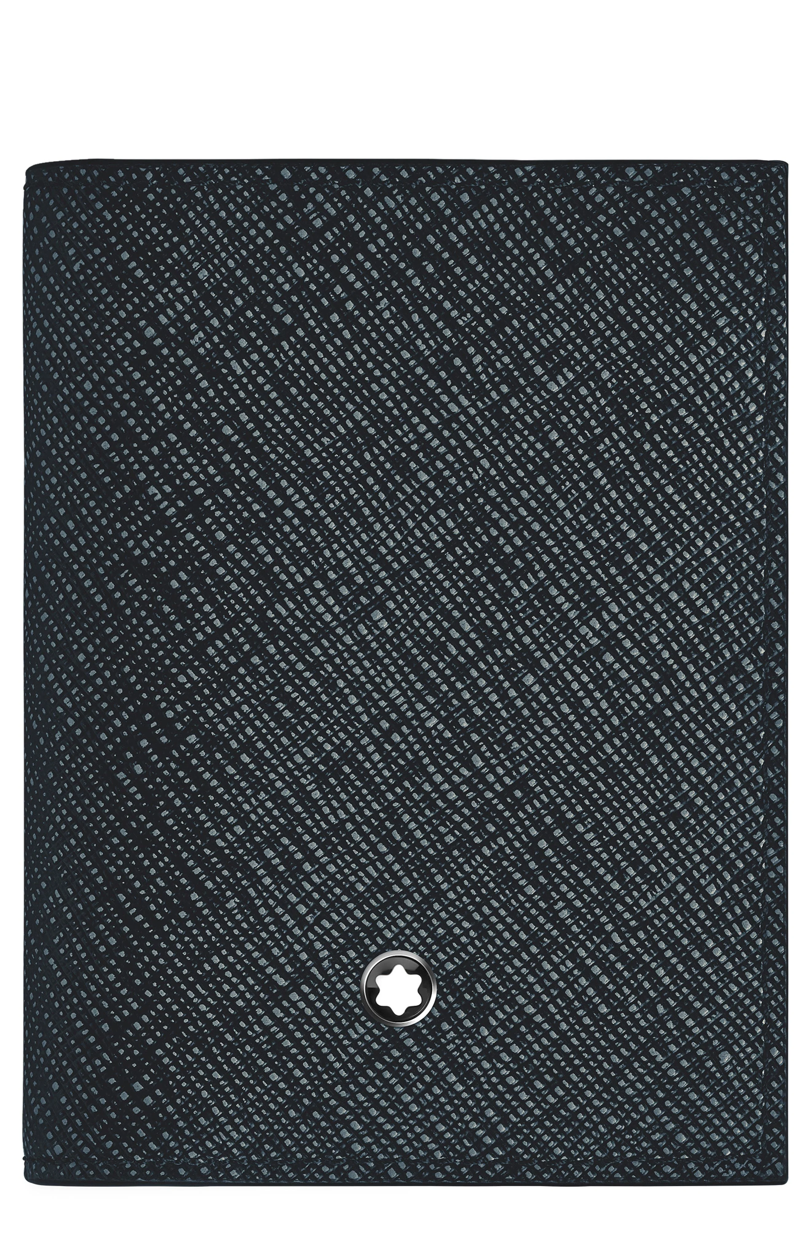 Montblanc Sartorial Leather Bifold Card Holder in Tweed Blue at Nordstrom - 1