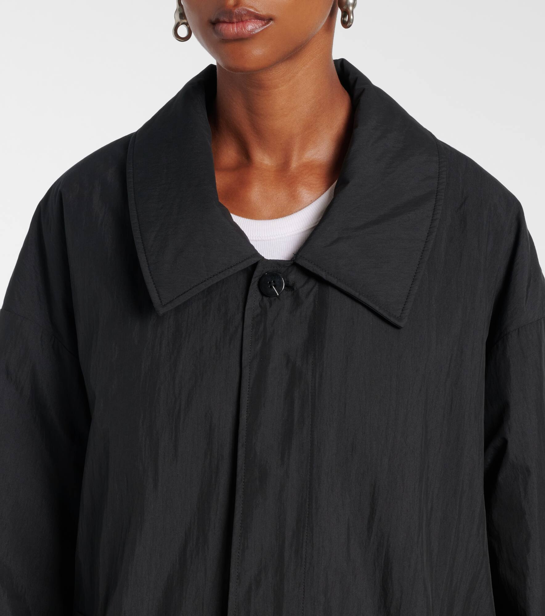 Hooded cotton-blend coat - 6