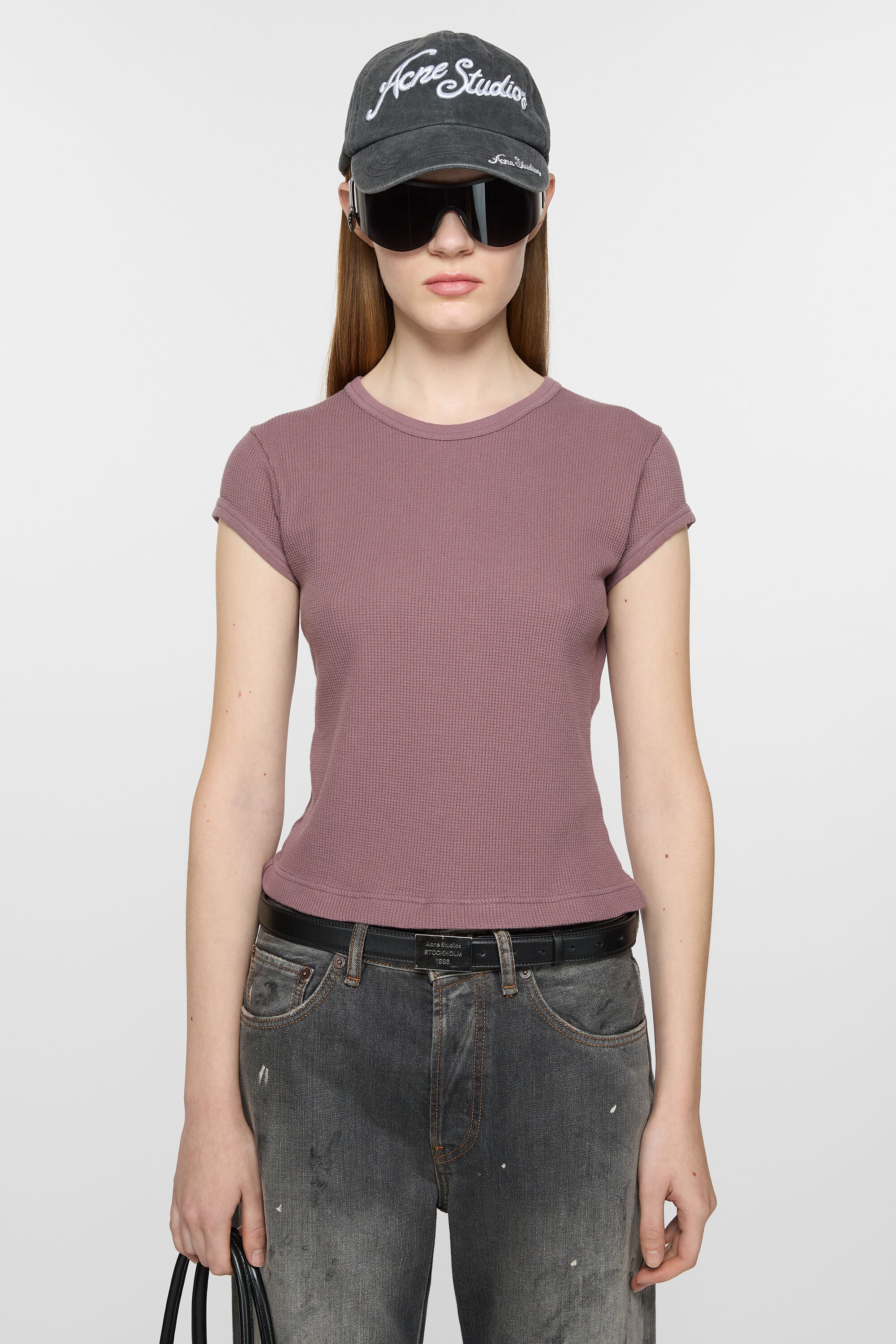 T-shirt - Fitted unisex fit - Plum purple - 2