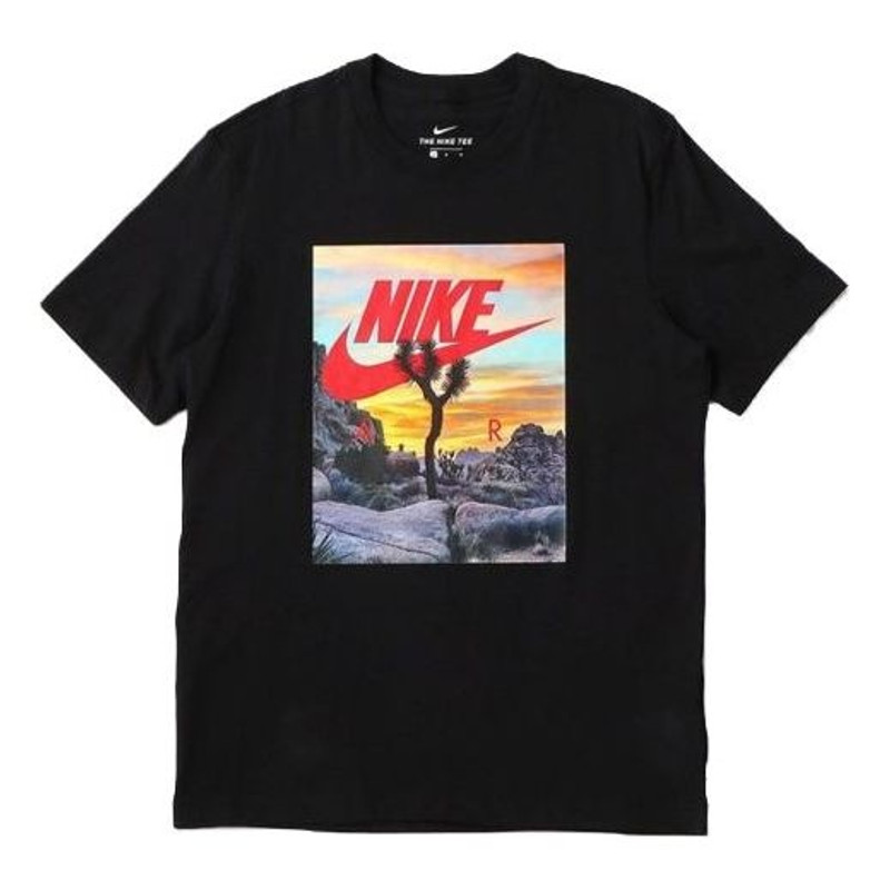 Nike Sportswear 인쇄 본 둥근 목 짧은 소매 검정 CT6885-010 - 1
