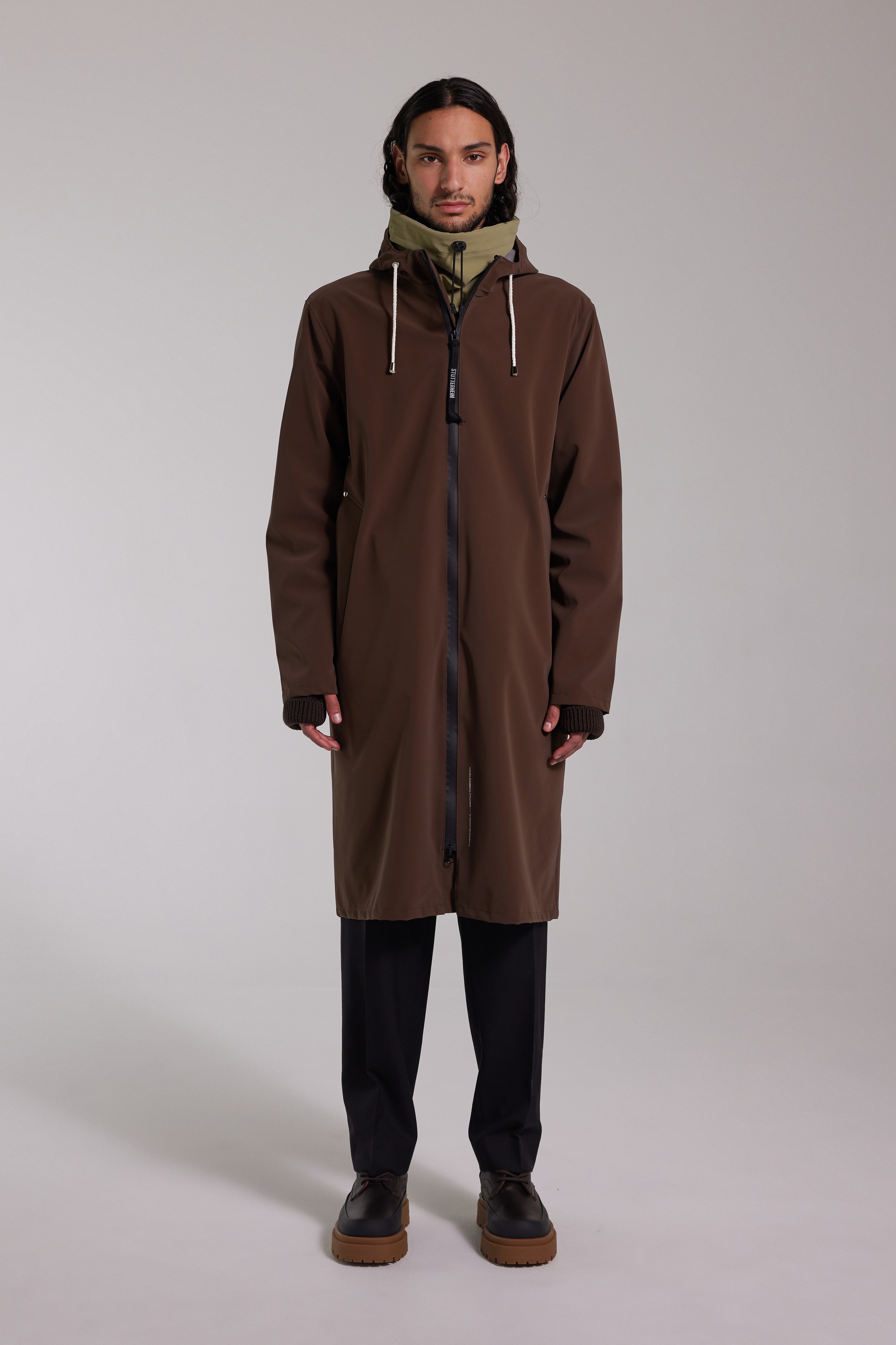 Camden Lightweight Matte Parka Dark Brown - 3