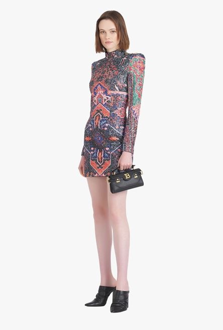 Short multicolor sequined dress - 2