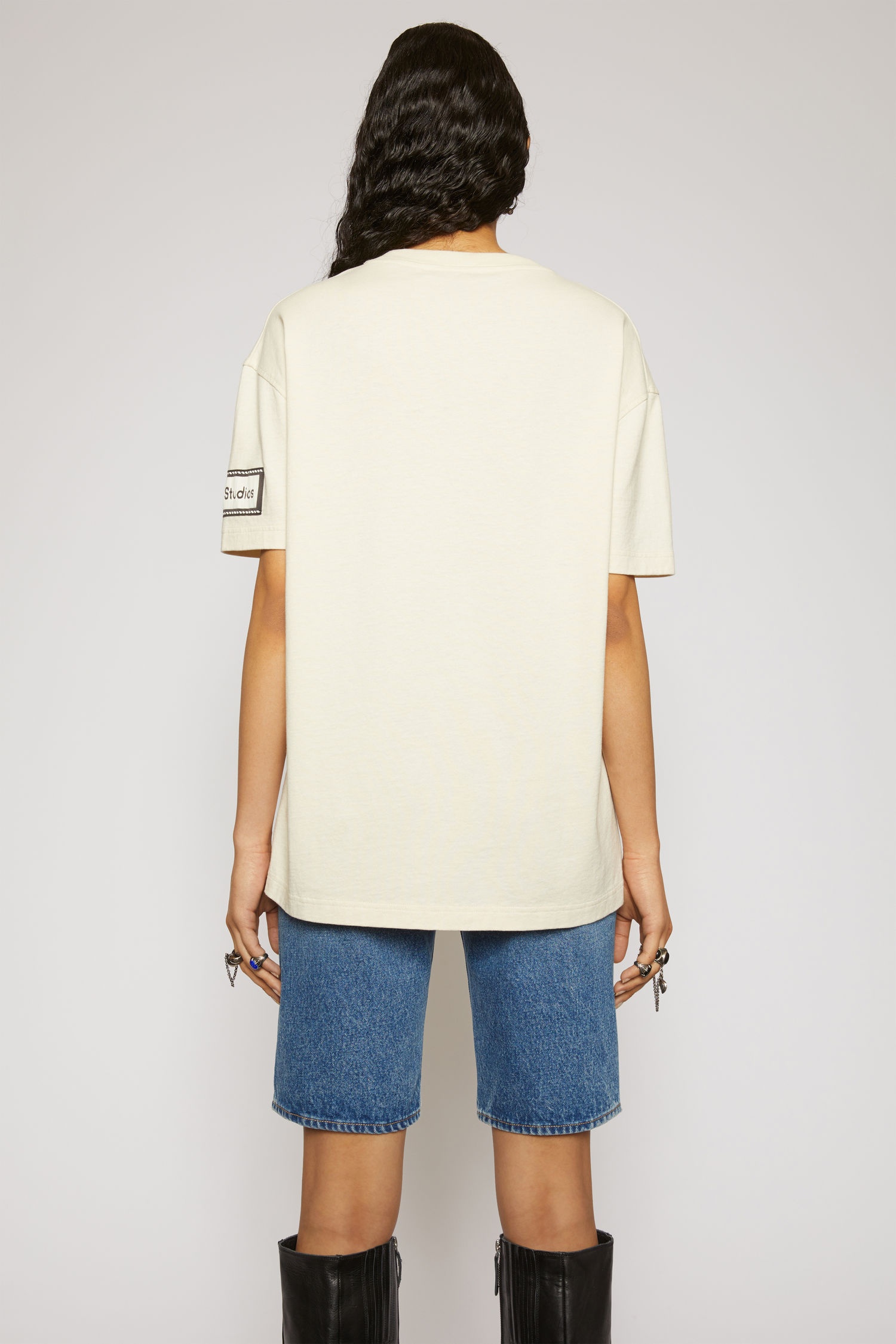 Logo-label t-shirt warm white - 4