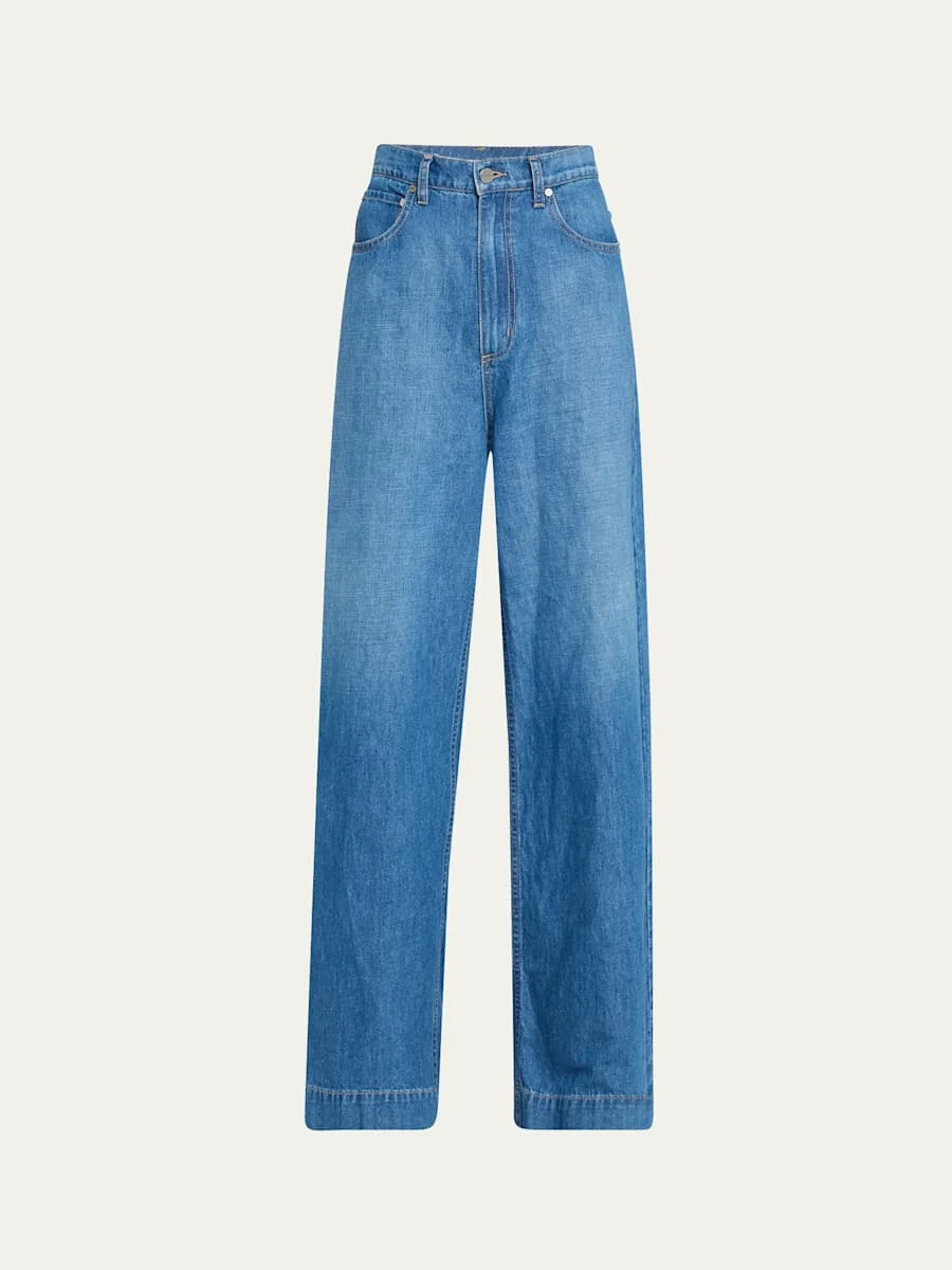 McDougal St Wide-Leg Denim Pants - 1