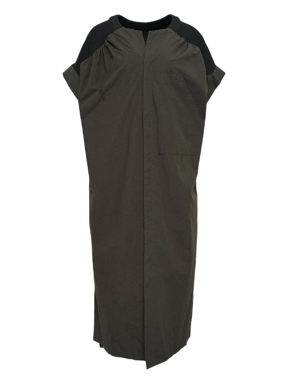 short-sleeve paneled midi dress - 1