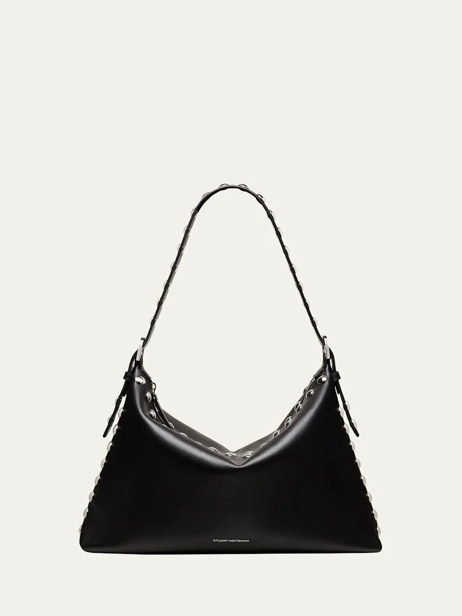 Stuart Studded Leather Shoulder Bag - 1