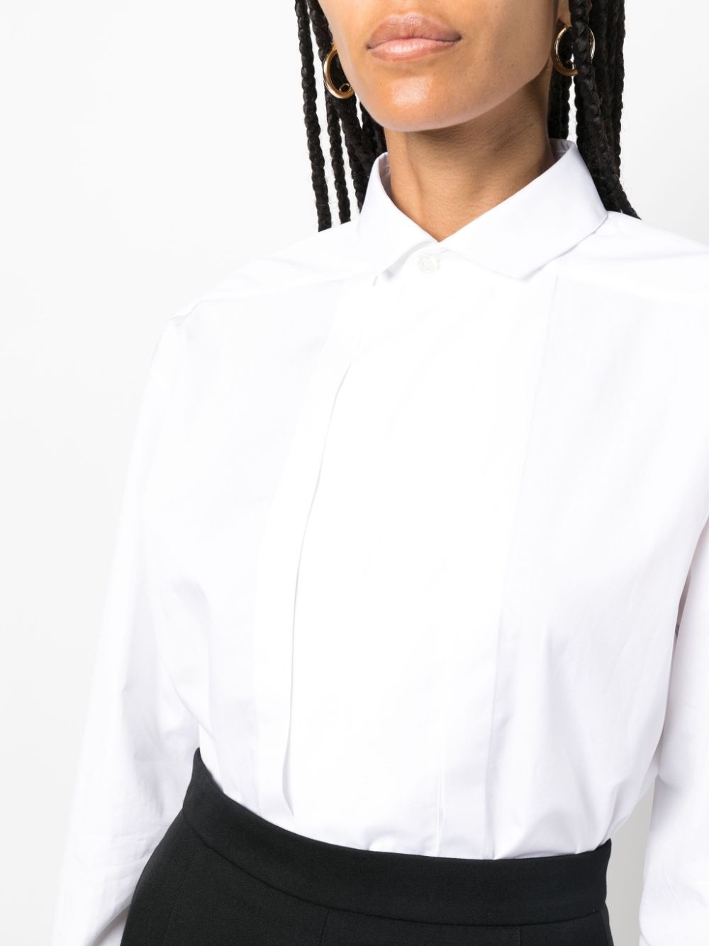 long-sleeve cotton poplin shirt - 5