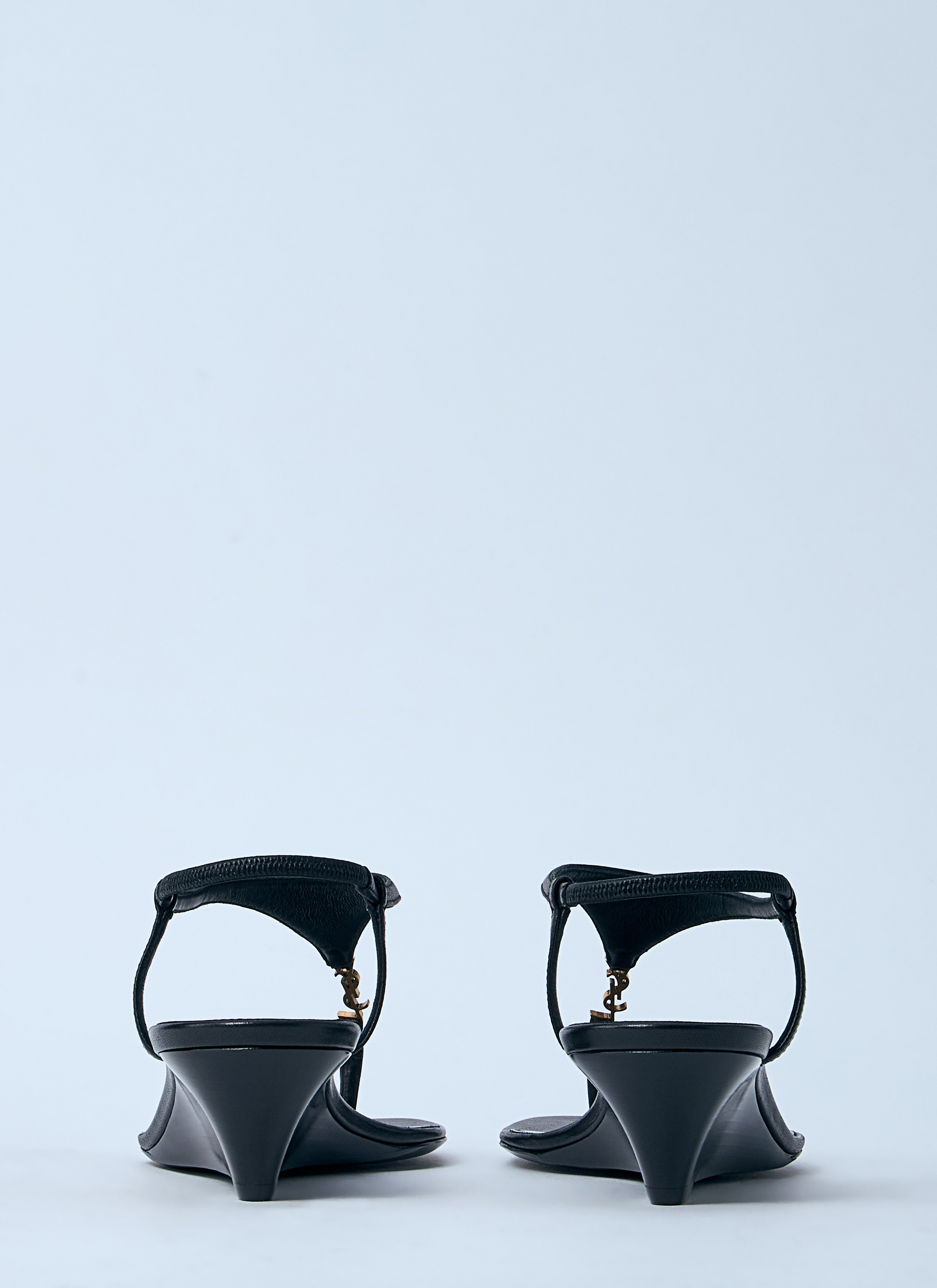 Saint Laurent Women Logo Motif Wedge Sandals - 5