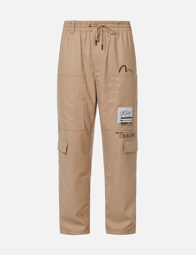 Logo Patch Wide Leg Cargo Pants 7