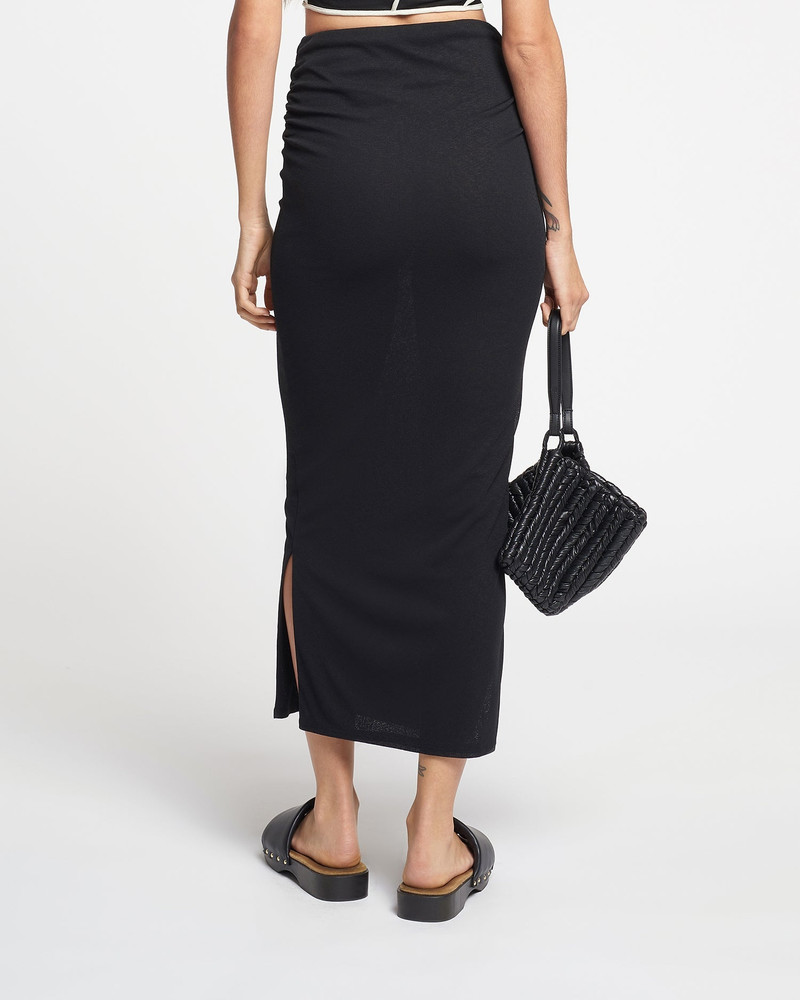 Ruched Mesh-Jersey Midi Skirt 5