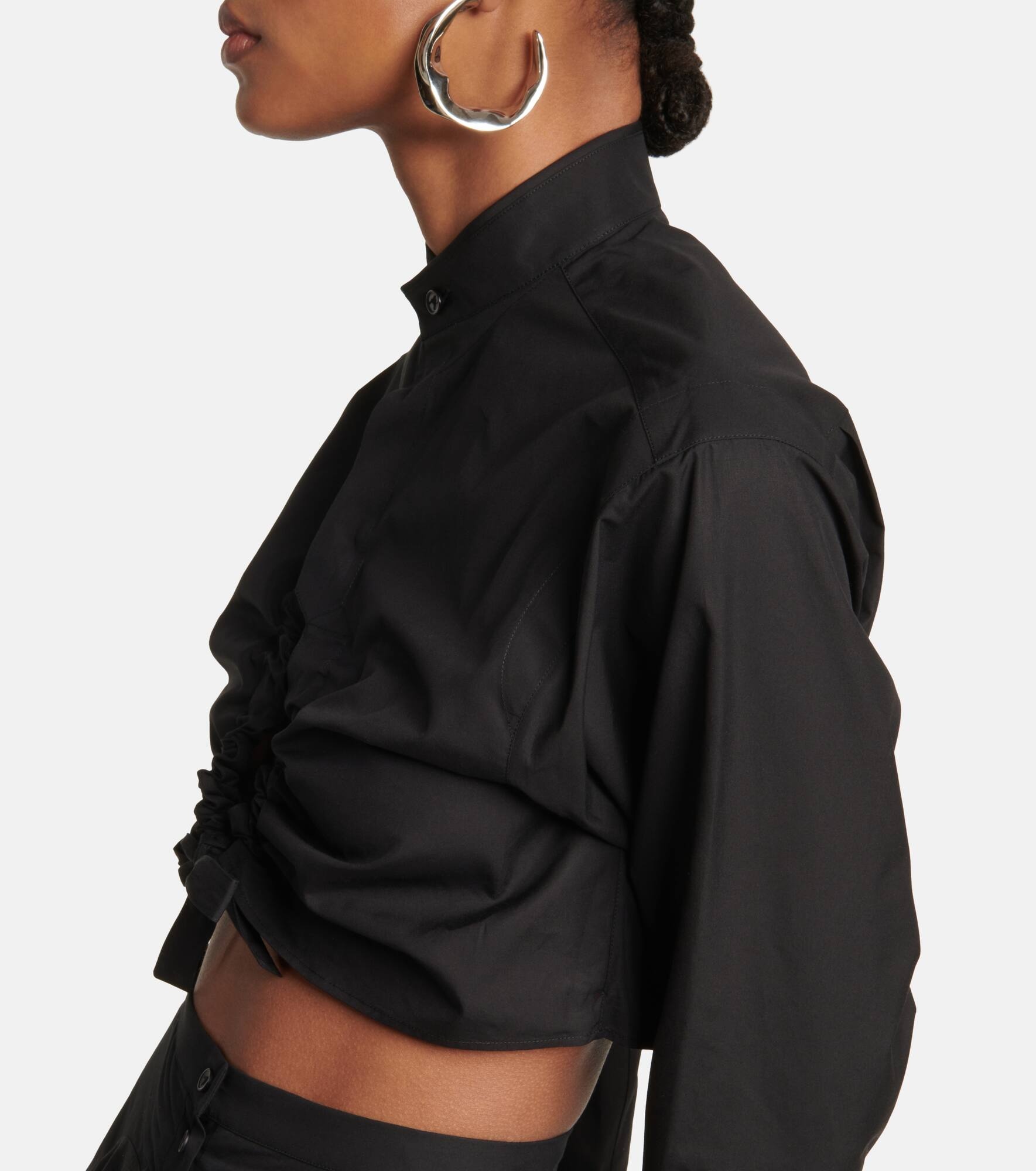 Cropped cotton shirt - 5