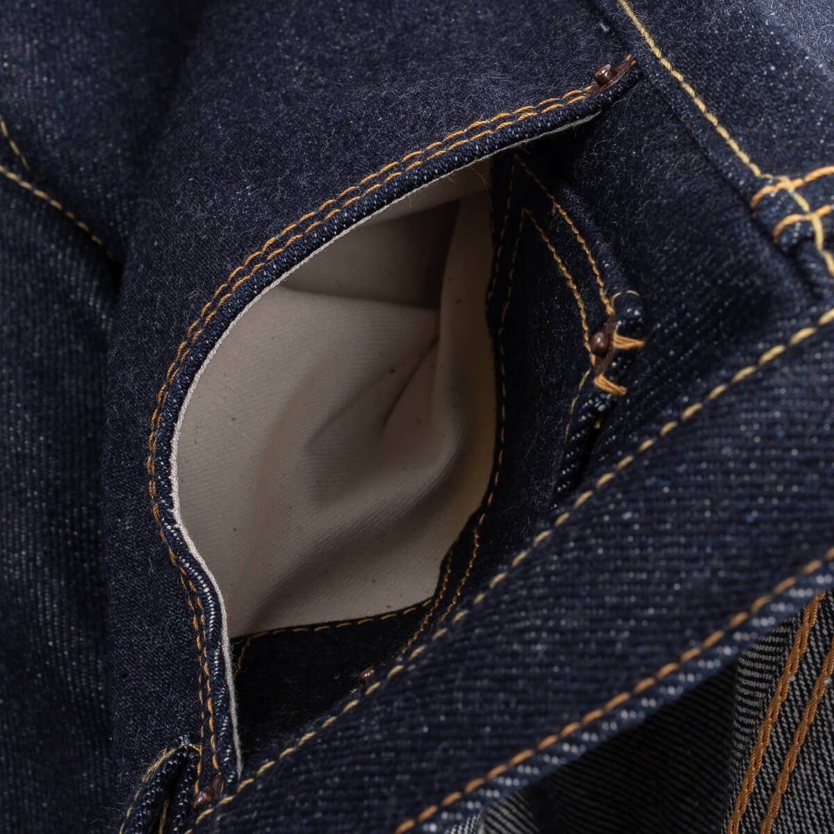 IH-777S-UHR 21/23oz Ultra Heavy Raw Selvedge Denim Slim Tapered Cut Jeans - Indigo - 13
