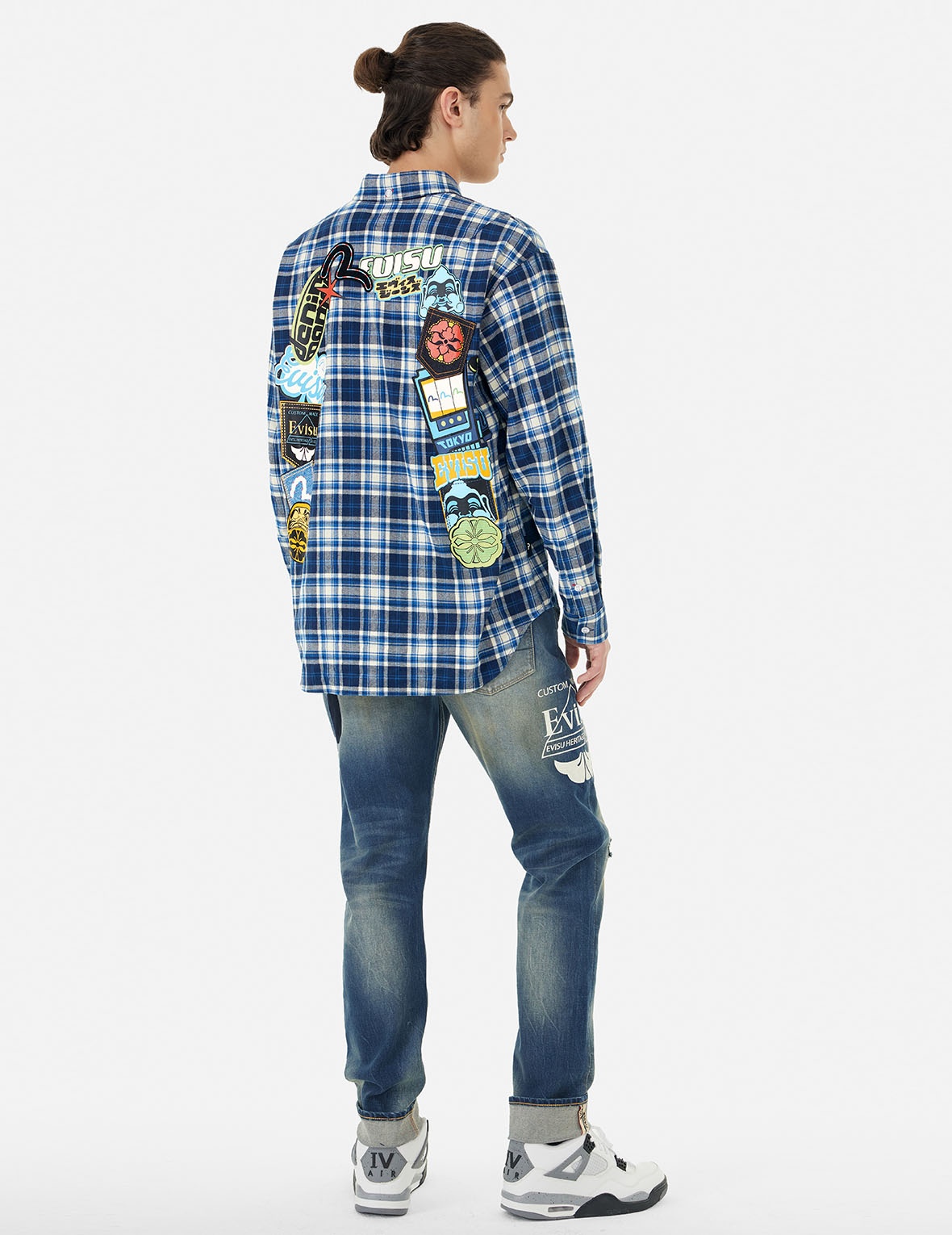 MULTI-LOGO DAICOCK PRINT RELAX FIT CHECK SHIRT - 3