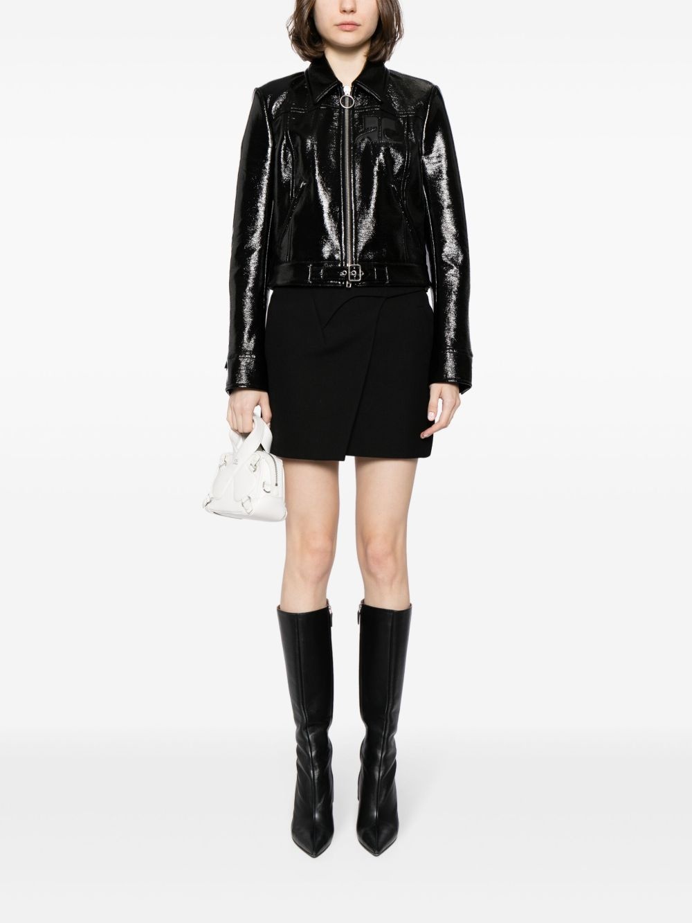 Iconic zipped vinyl jacket - 2