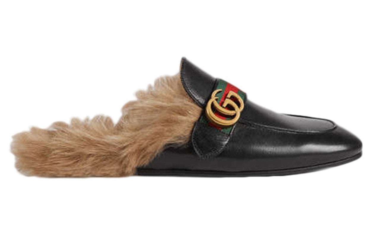 Gucci Double G Plush Slipper Black 469950-D3VU0-1065 - 2