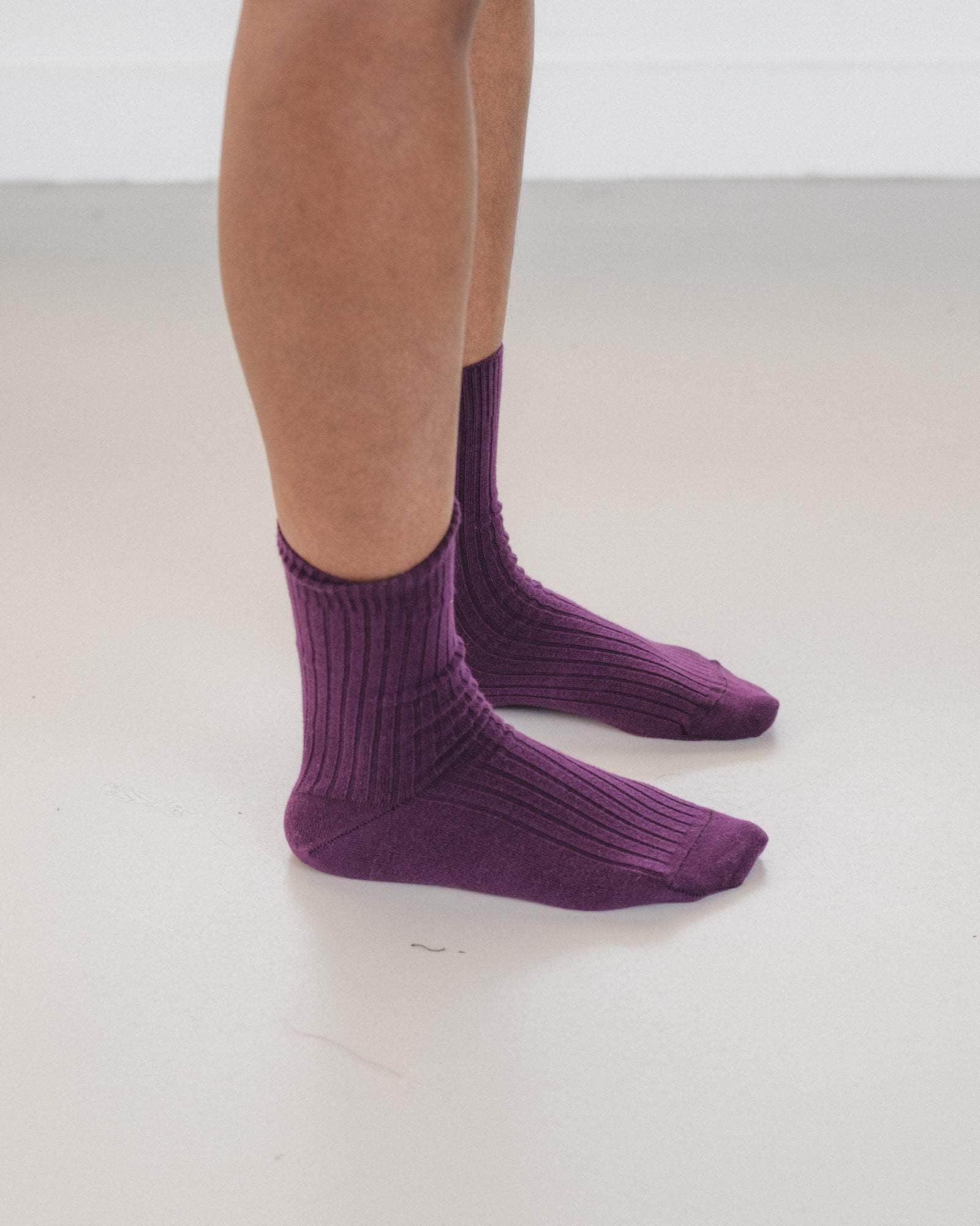 Rib Overankle Socks - Organic Cotton Rib - 2
