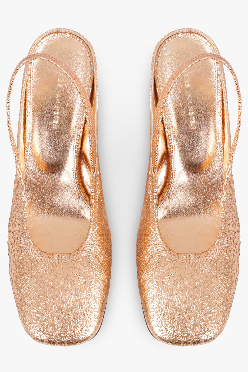 METALLIC CLOSED TOE 75MM SLINGBACK HEEL | SALMON - 4
