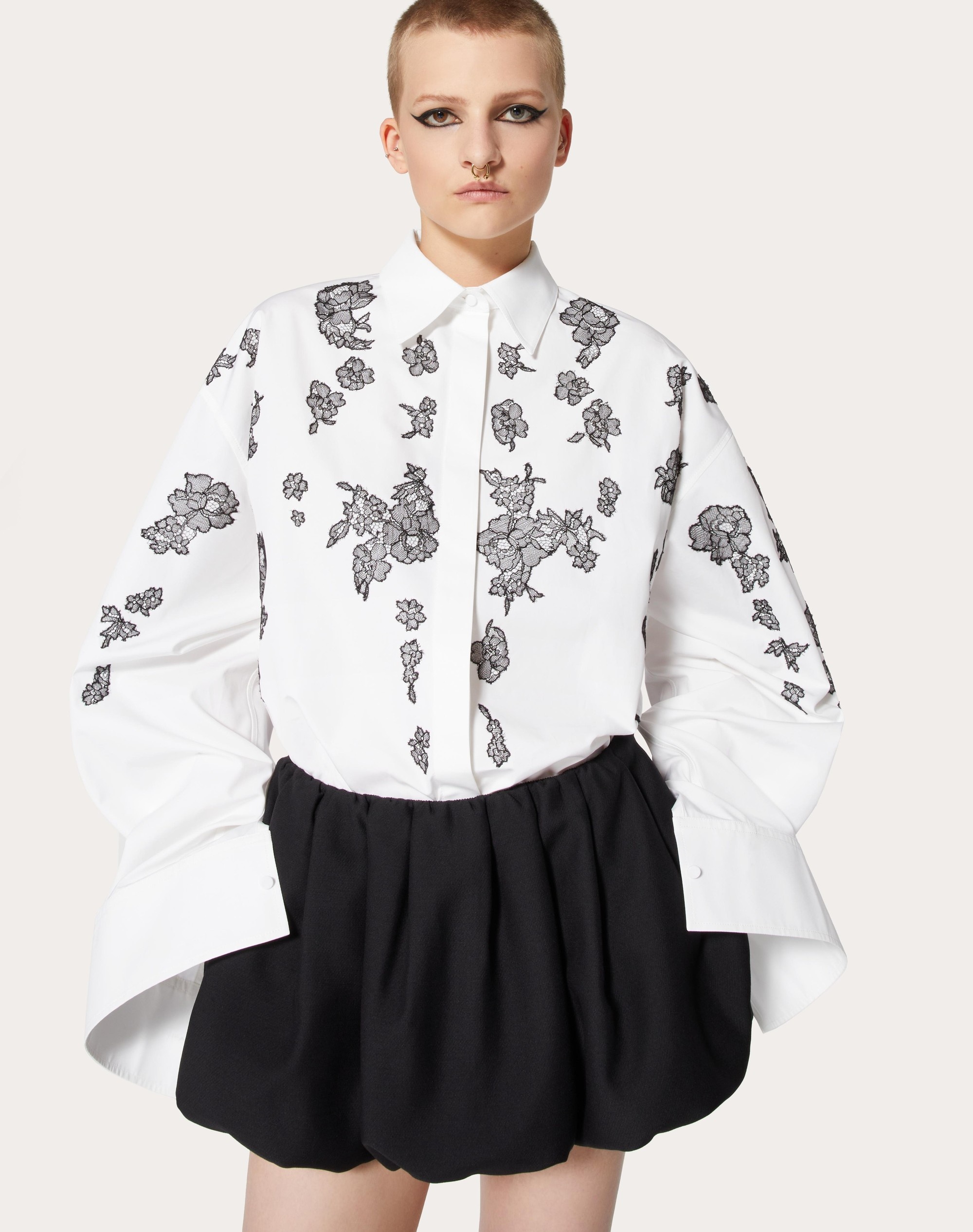 EMBROIDERED COMPACT POPELINE SHIRT - 5