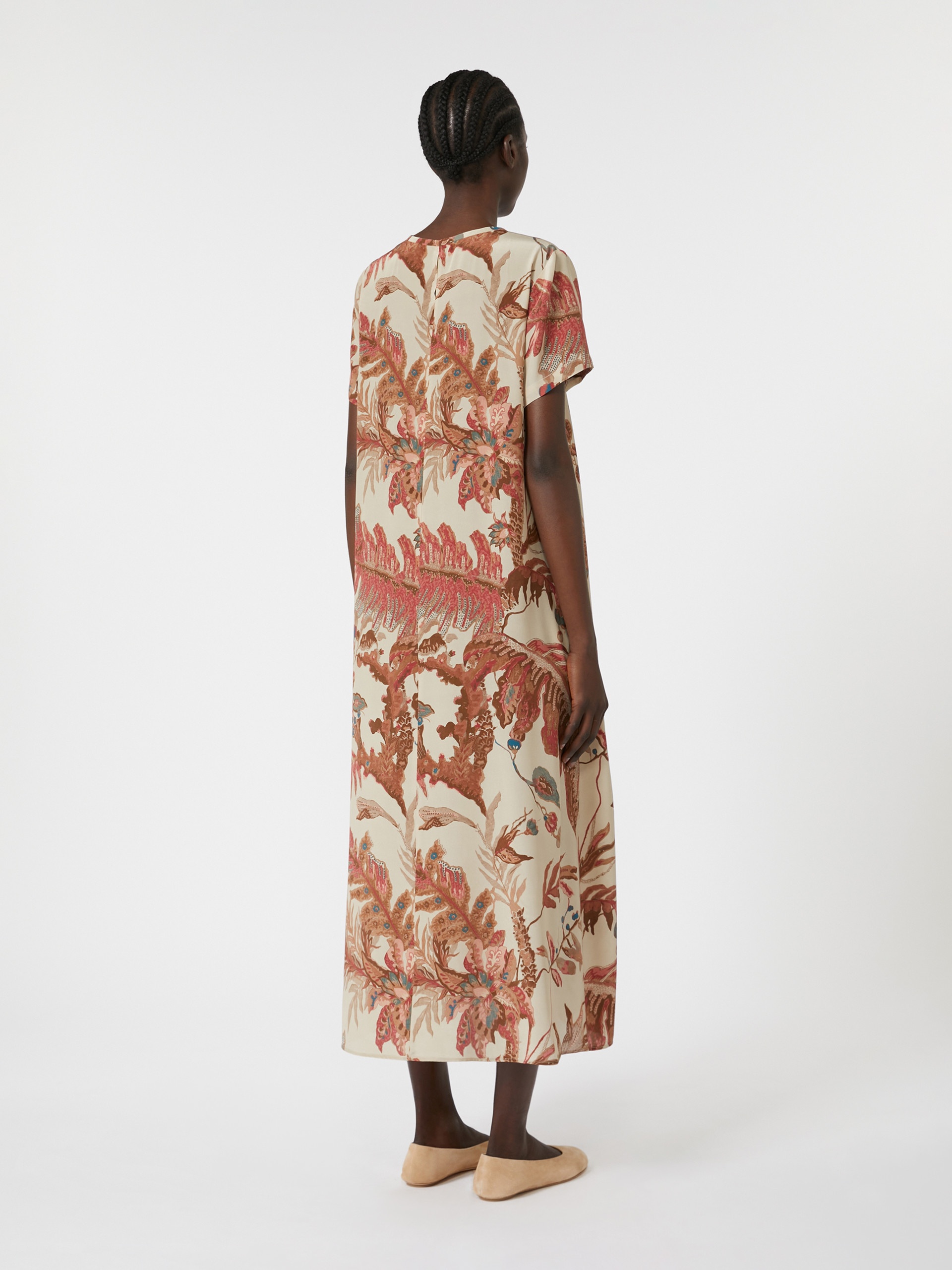 REVERE Printed silk T-shirt dress - 4
