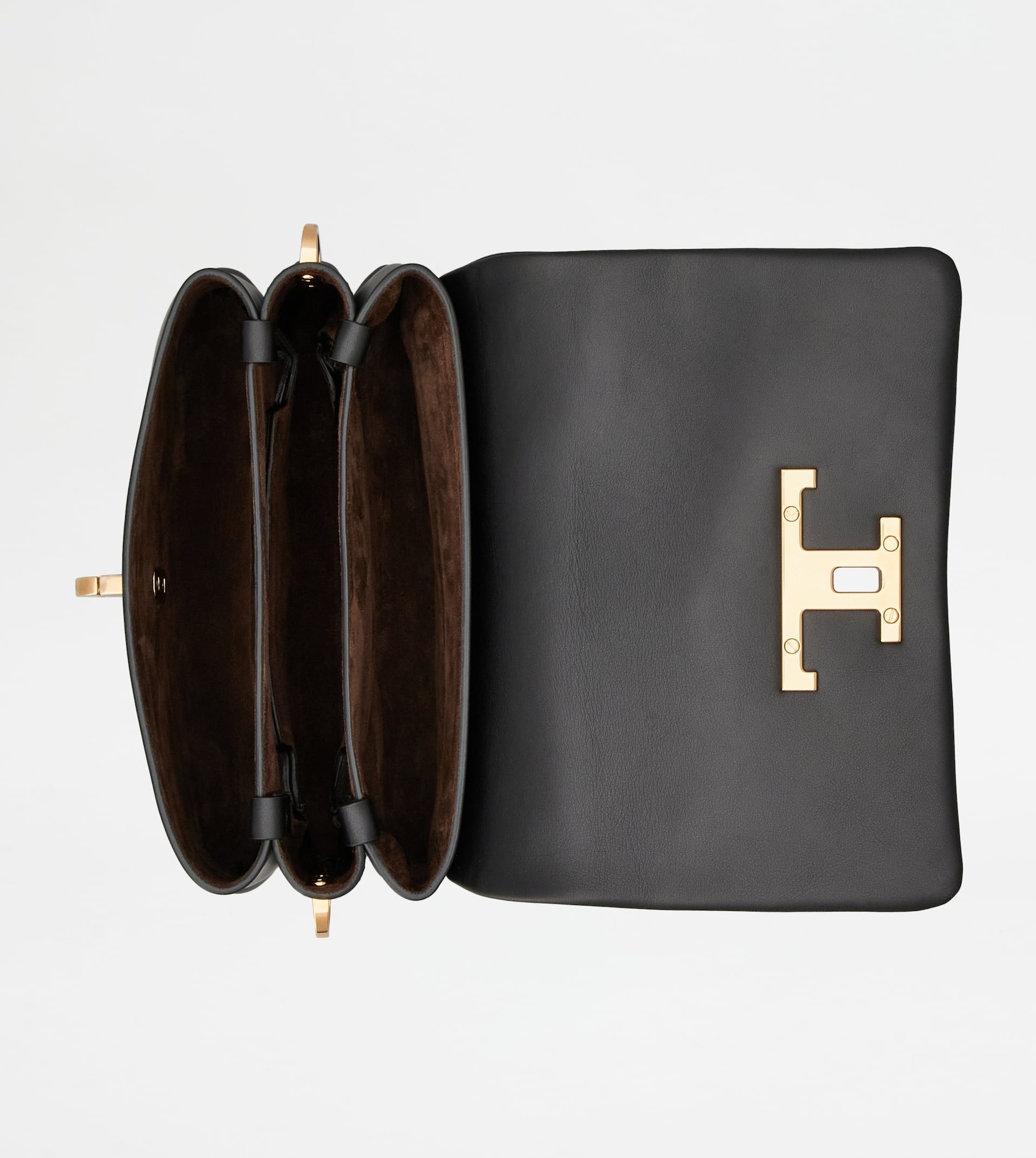 T TIMELESS FLAP BAG IN LEATHER MICRO - BLACK - 4