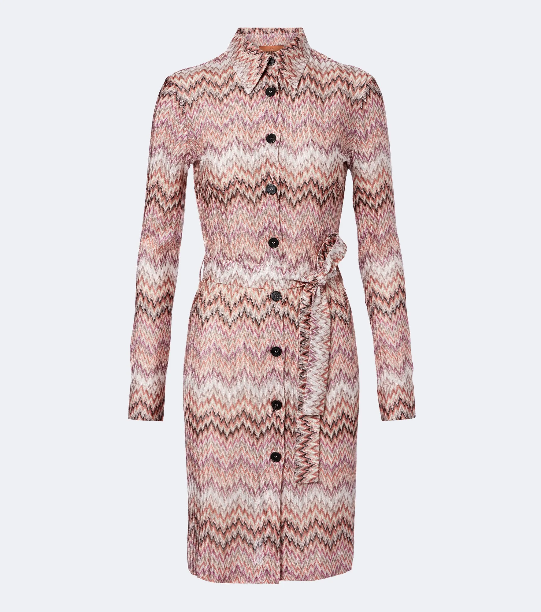Zigzag shirt dress - 1