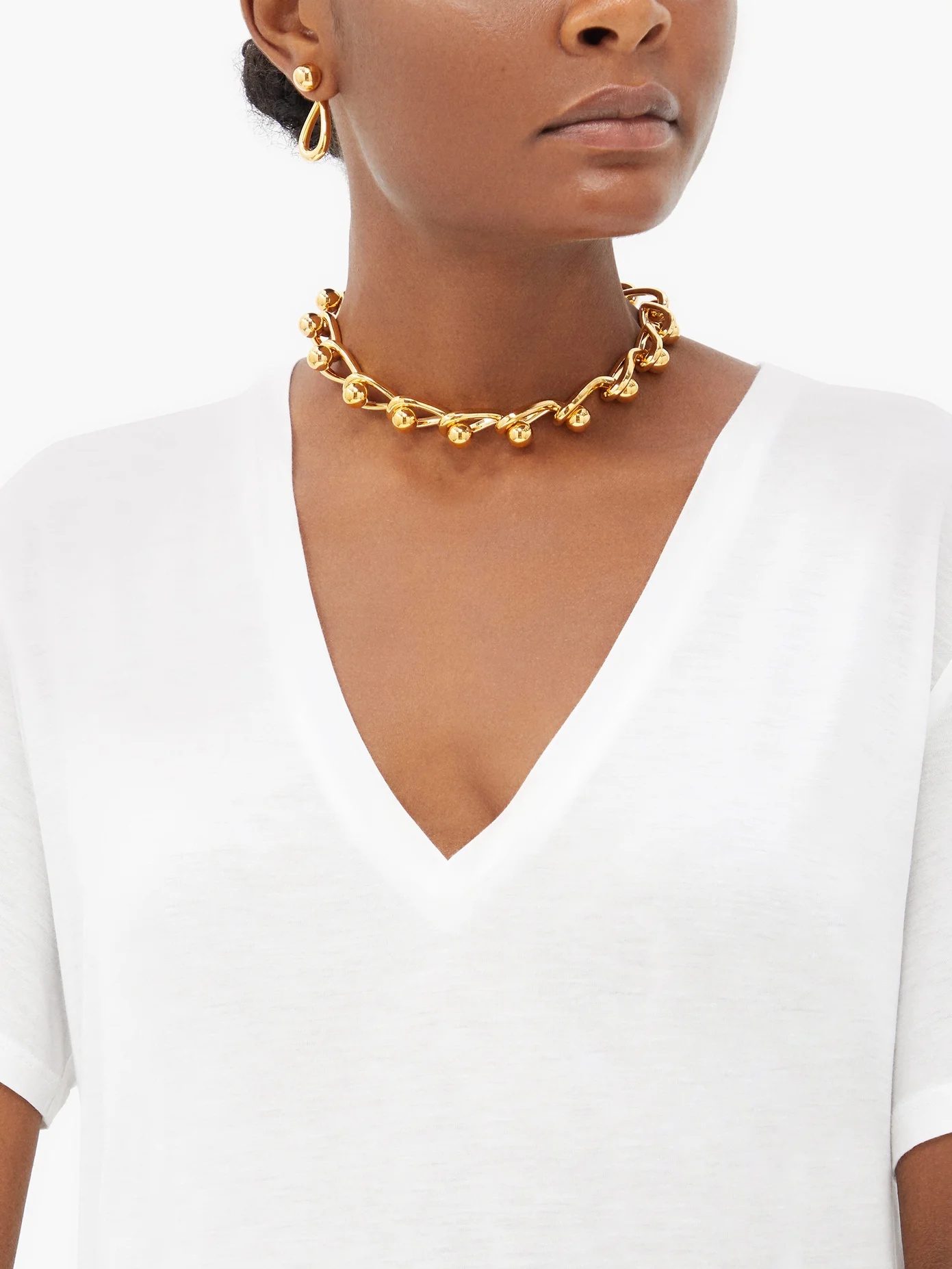 Drop-chain choker necklace - 2