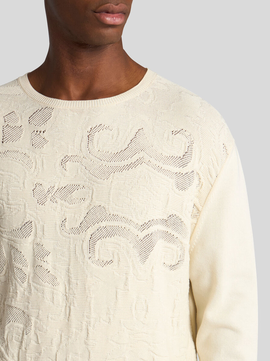 TEXTURED COTTON SWEATER - 3