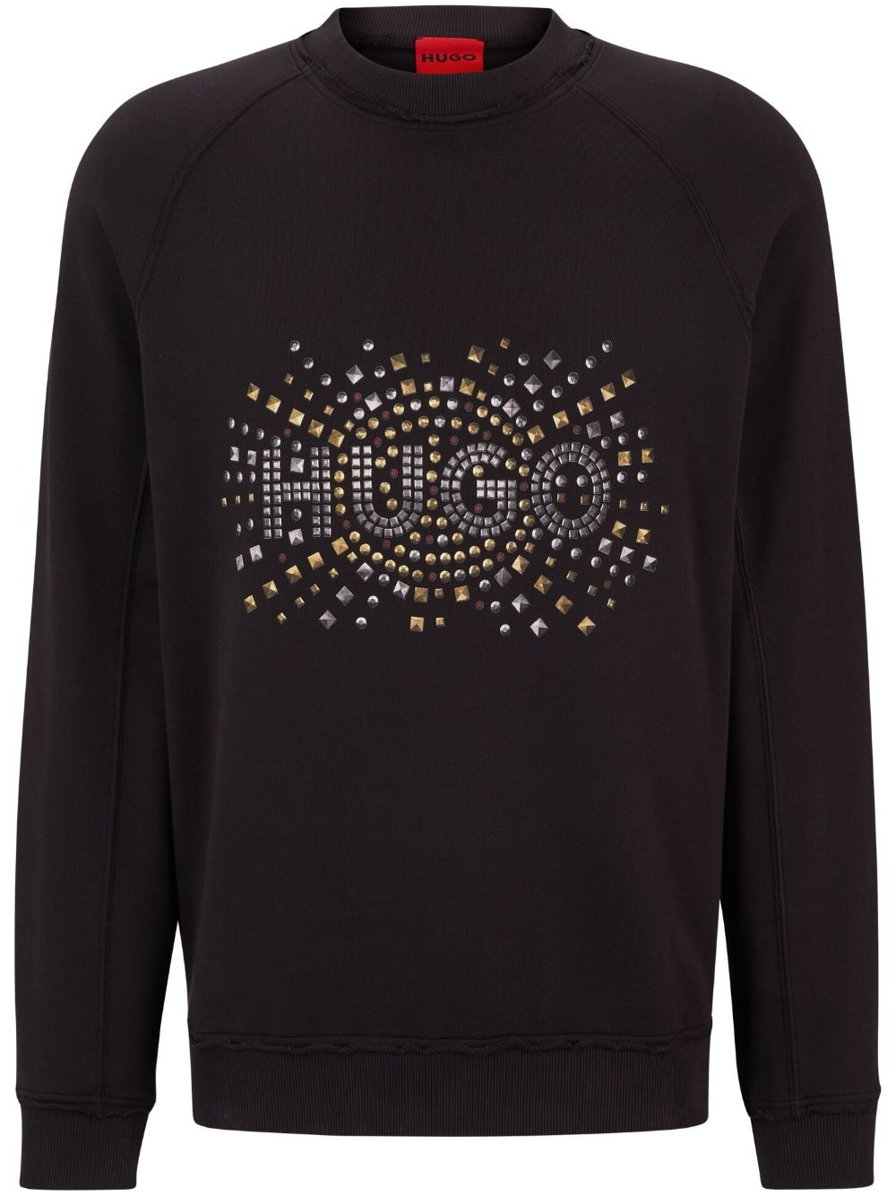 logo-studded cotton sweatshirt - 1