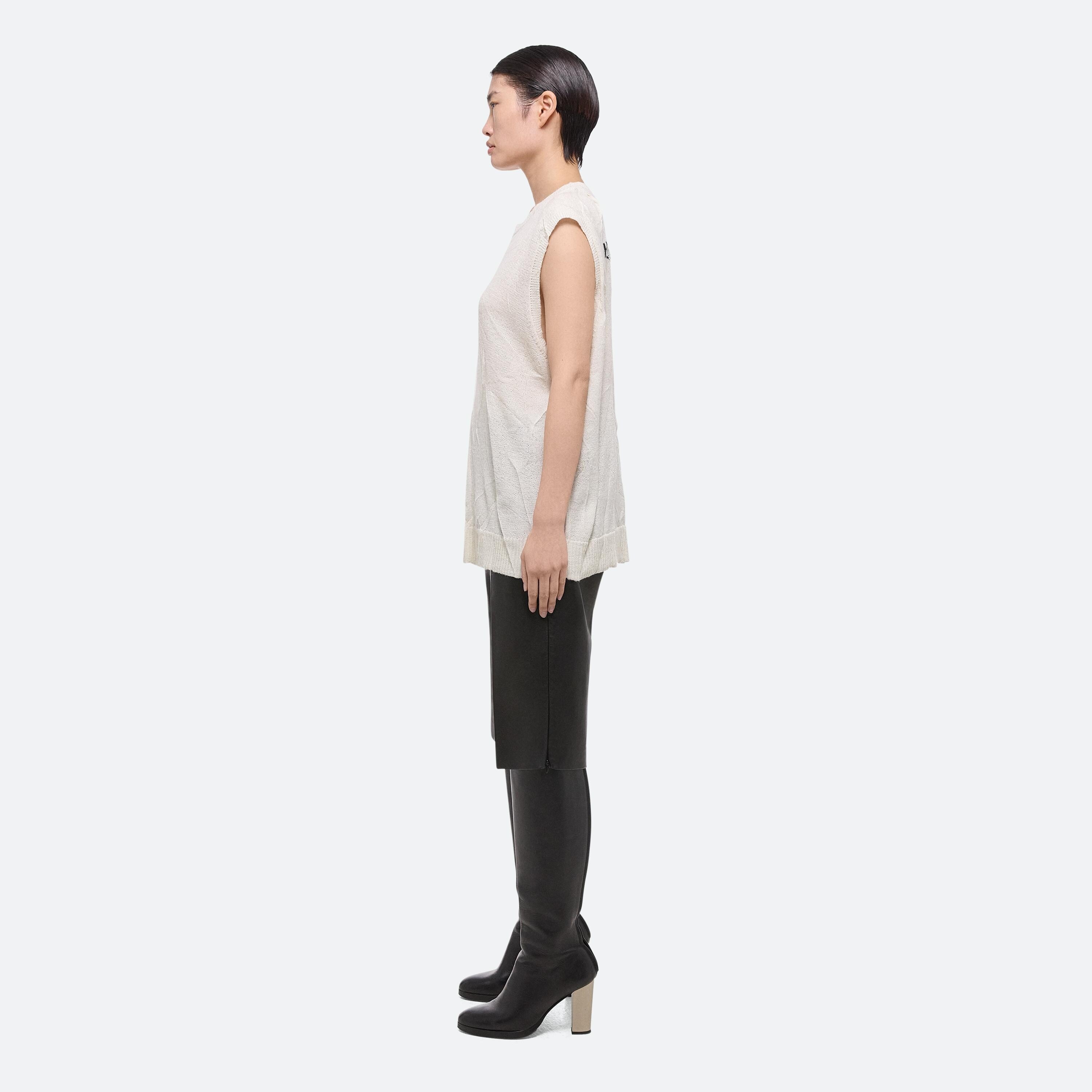 SLEEVELESS CRUSHED KNIT TOP - 7