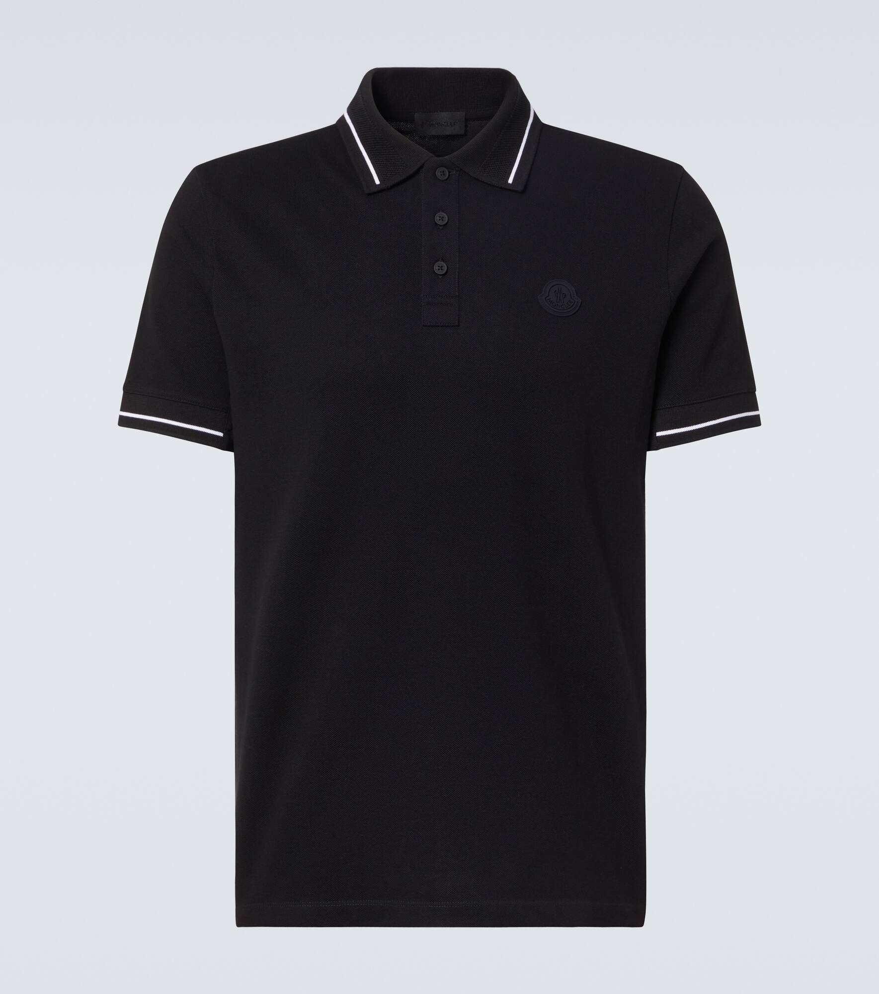Logo cotton piqué polo shirt - 1