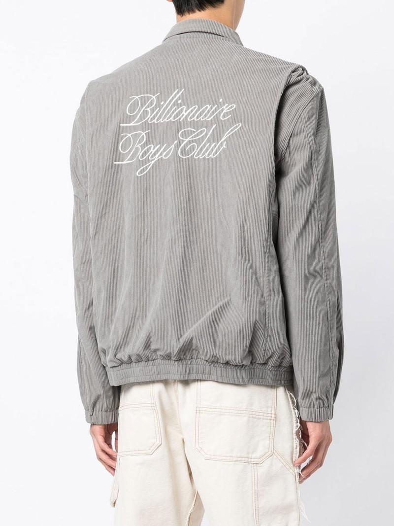 logo-print zip-up shirt jacket 4