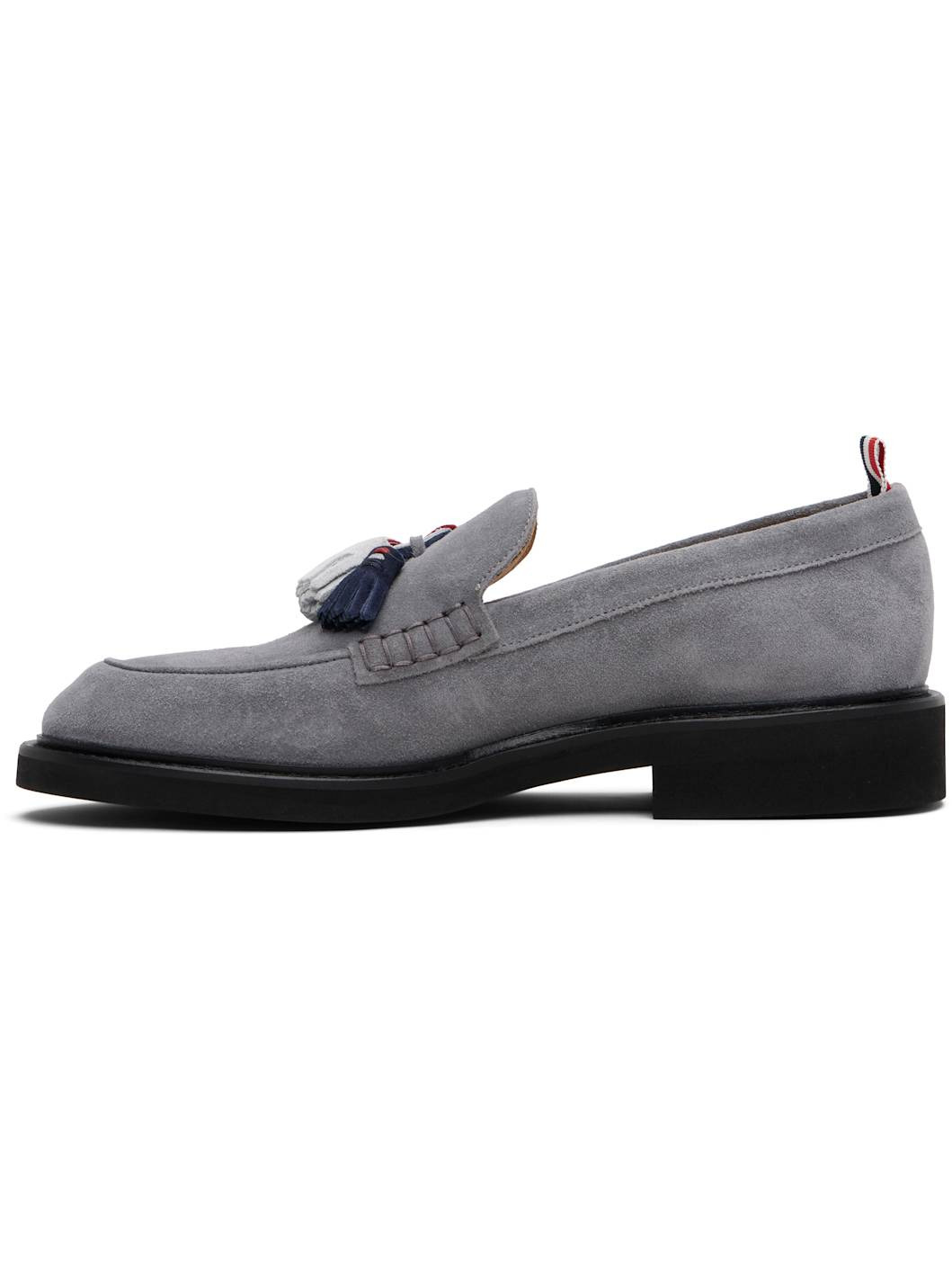 Gray RWB Tassel Loafers - 3