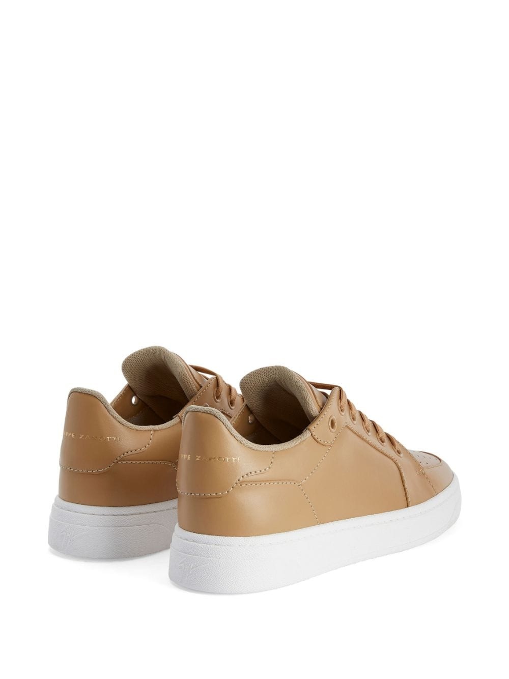 perforated leather sneakers - 3