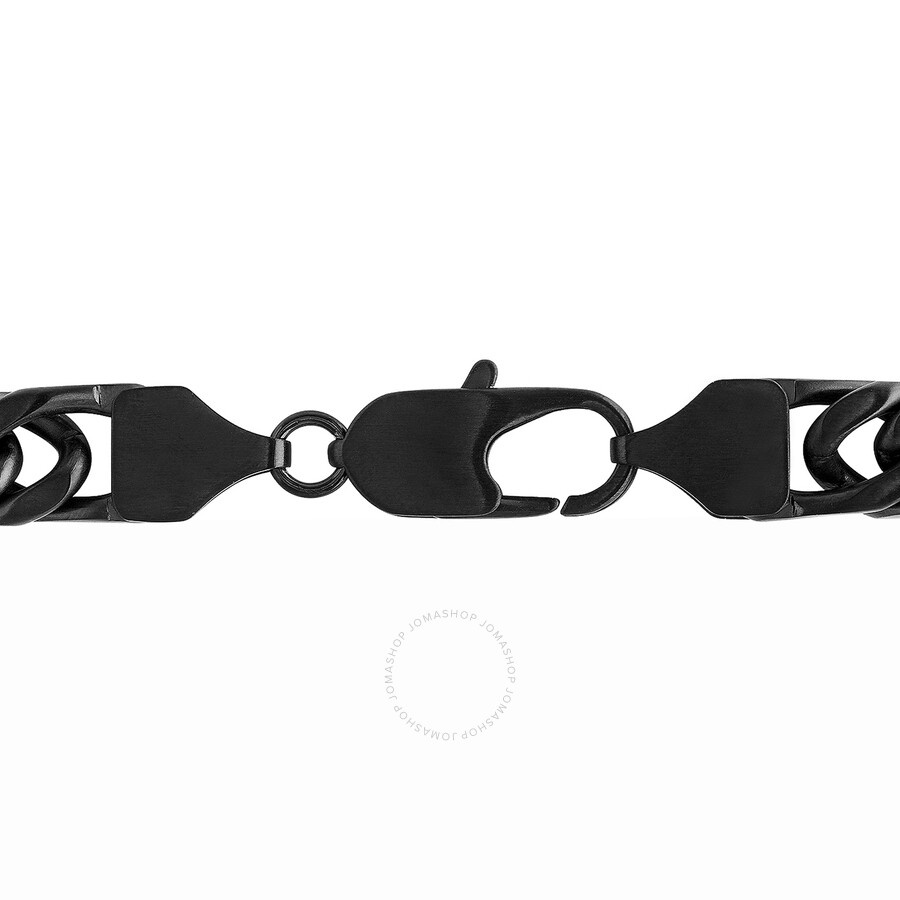 Robert Alton - Robert Alton Black Matte IP Stainless Steel Curb Link Fashion Chain - 3