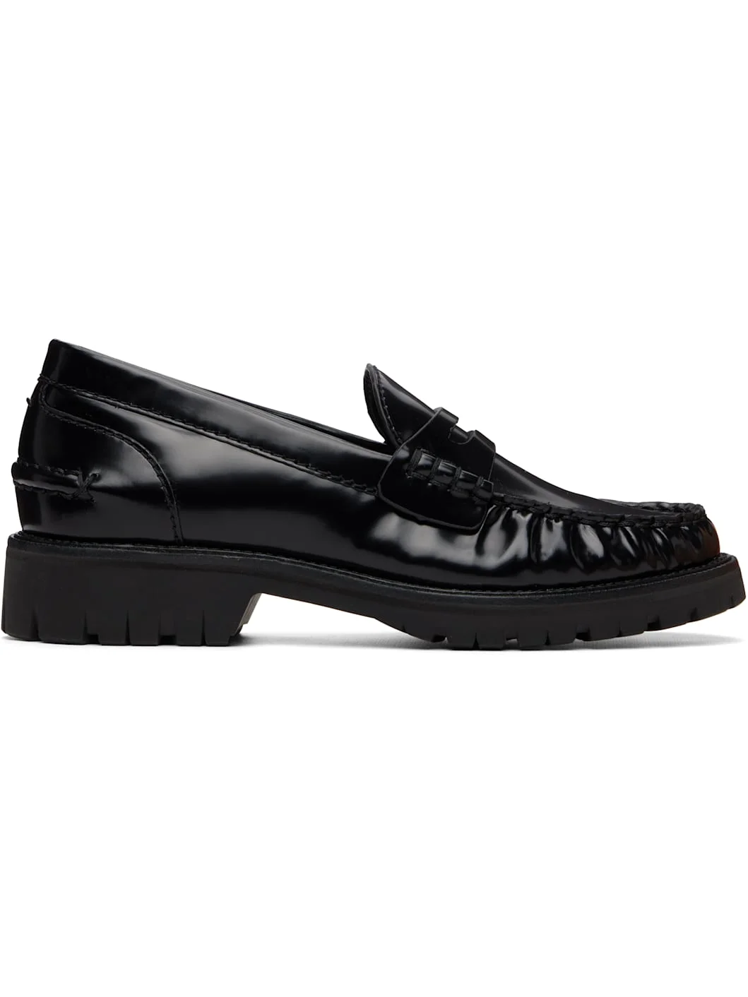 Black Corey Leather Loafers - 1