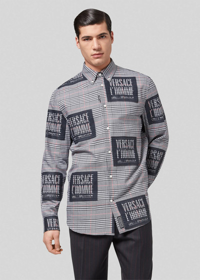 VERSACE L'Homme Motif Prince of Wales Shirt outlook