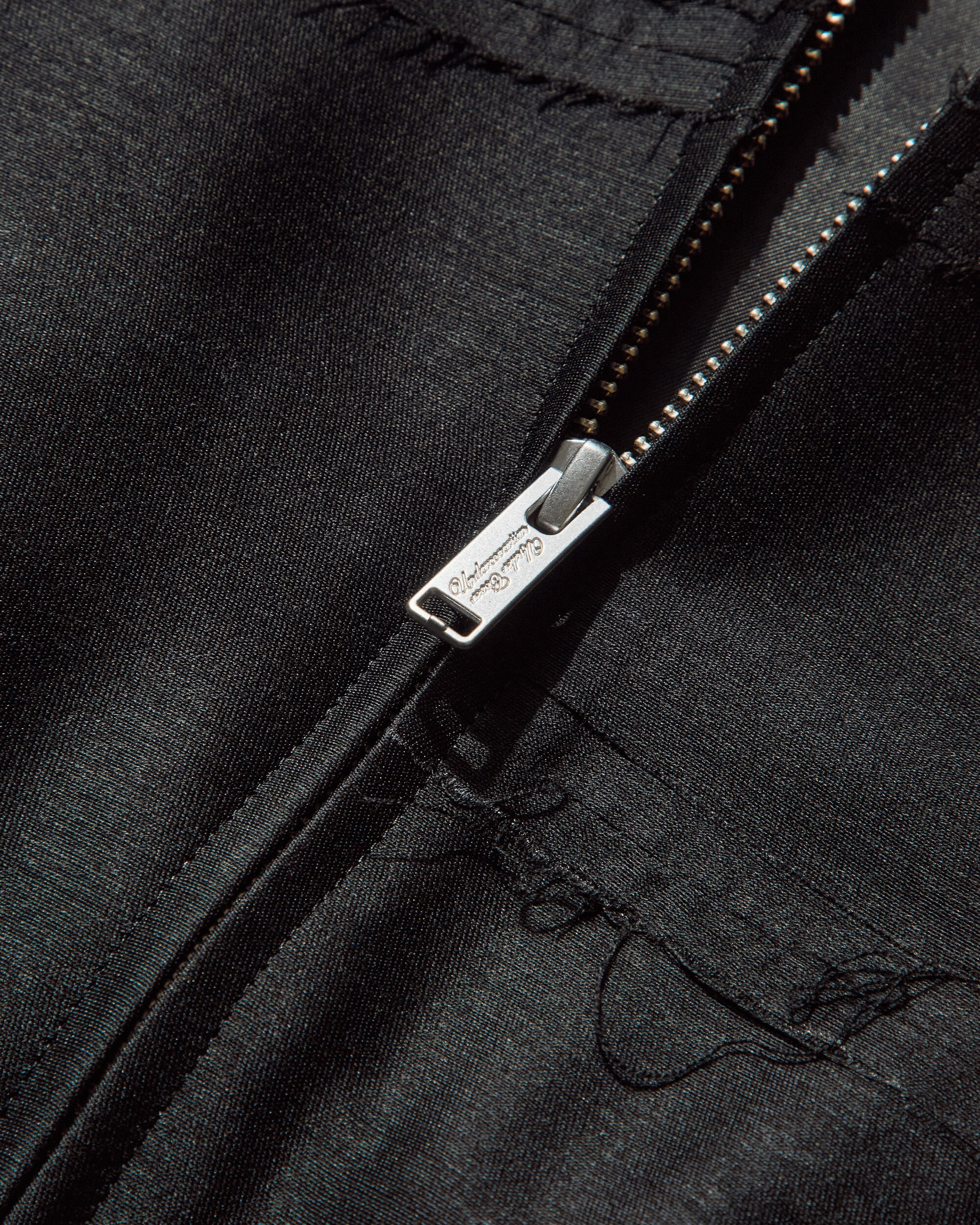 Men's Silk-Blend Bomber Jacket Black - 3