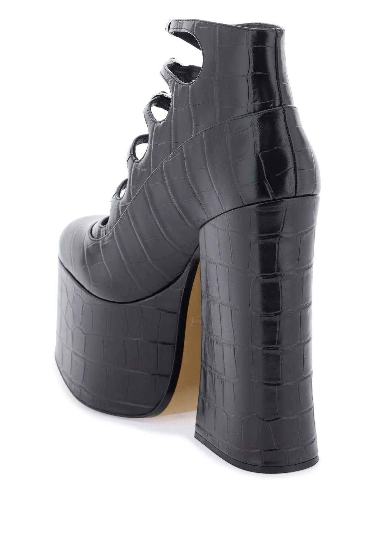 THE CROC EMBOSSED KIKI ANKLE BOOTS - 2