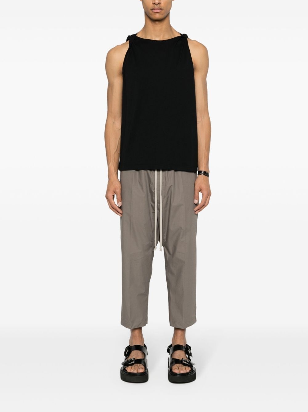 Lido drop-crotch cropped trousers - 2