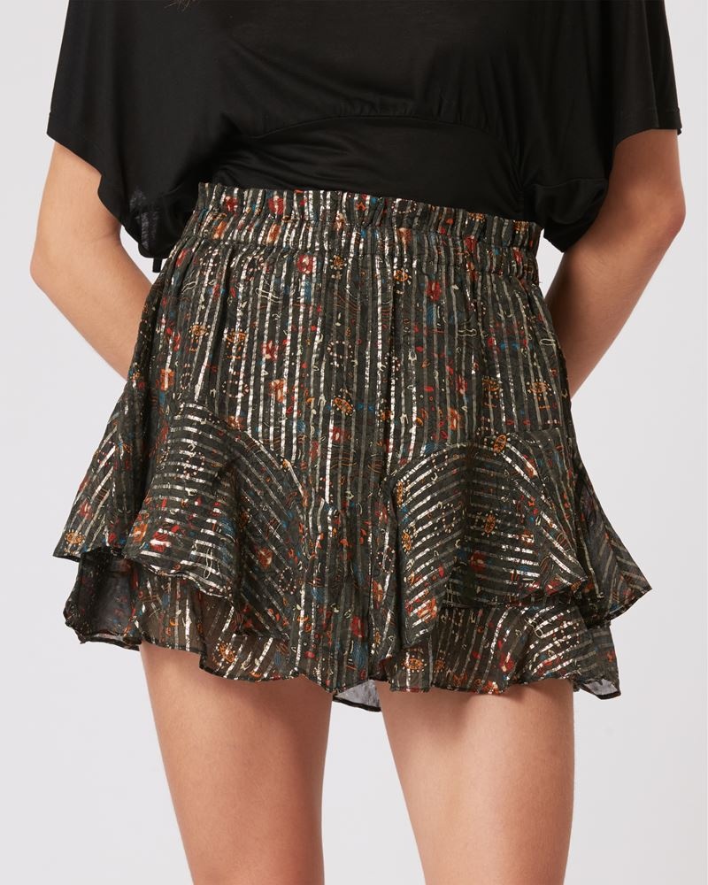 ABORELI PRINTED SILK SHORTS - 4