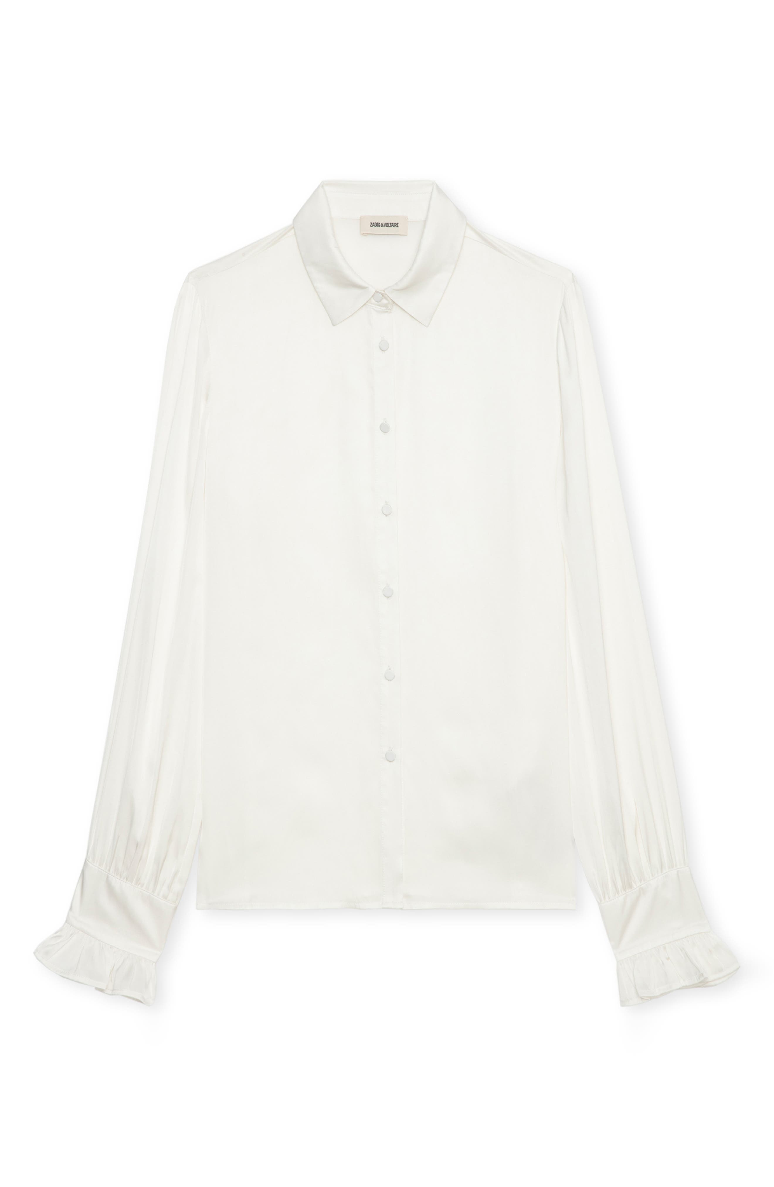 Zadig & Voltaire Thely Satin Shirt in Judo at Nordstrom - 5