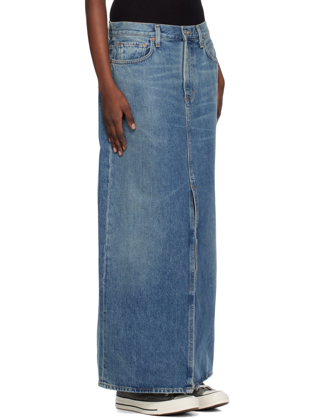 Blue Leif Denim Maxi Skirt - 2