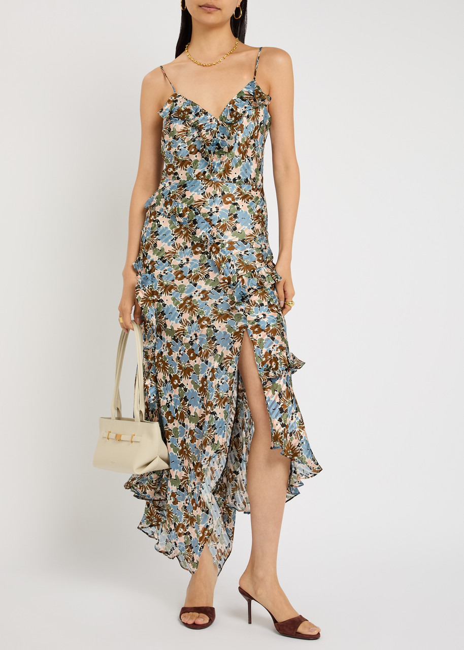 Veronica Beard Avenal Floral-print Silk Midi Dress - 4