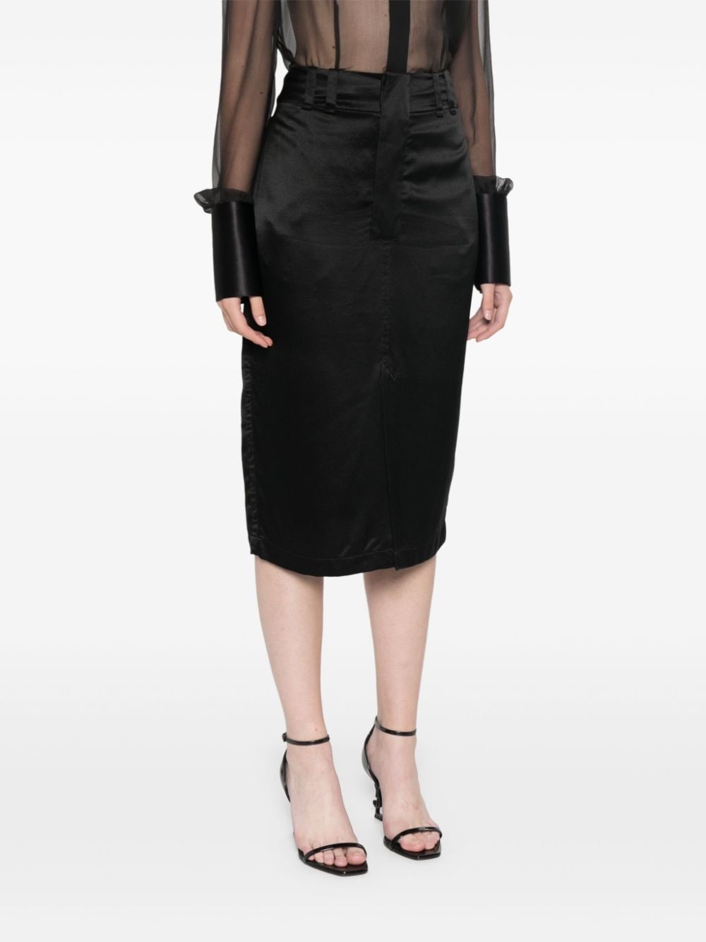 silk midi skirt - 3