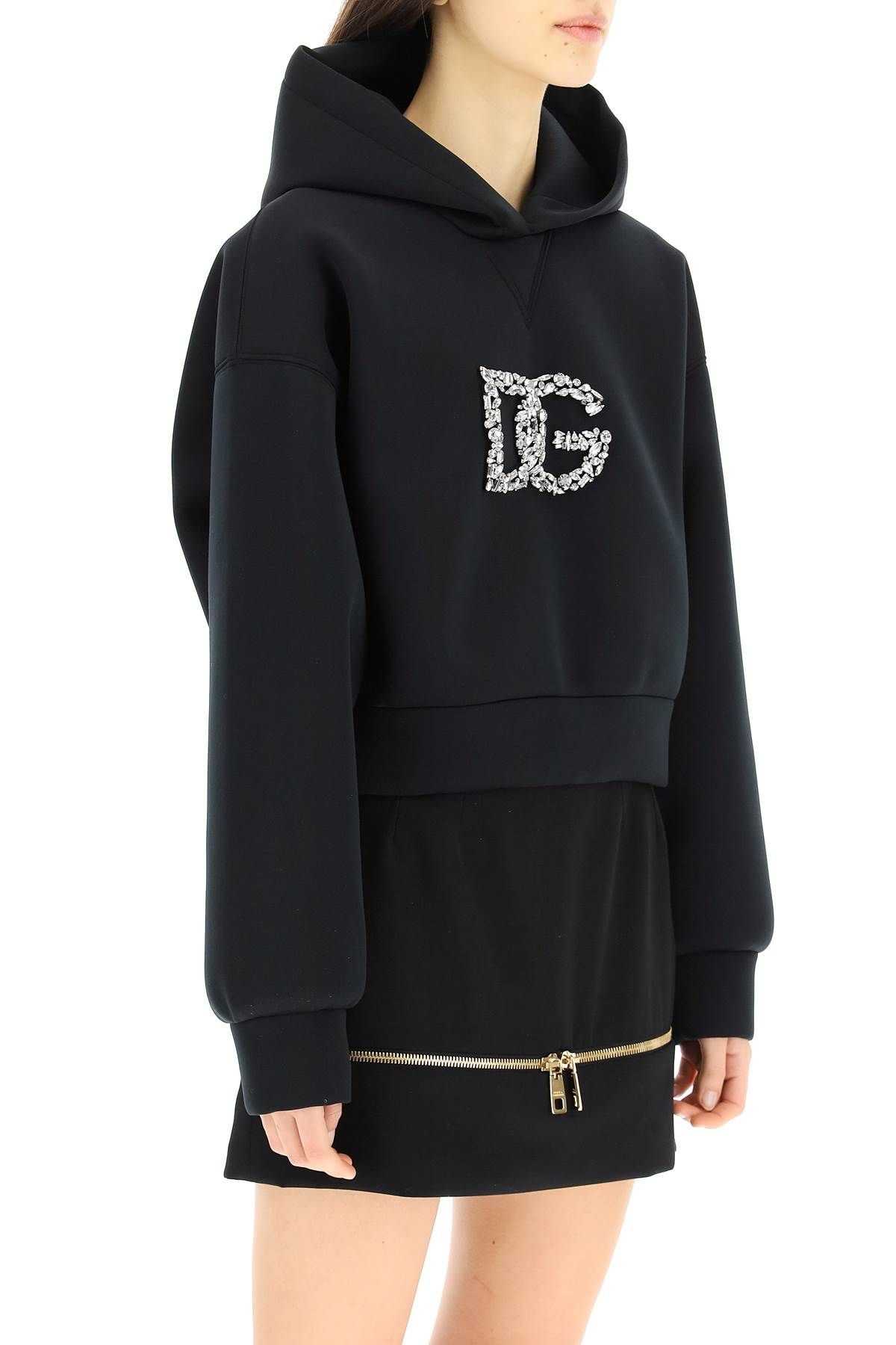 SWEATSHIRT WITH CRYSTAL DG LOGO - 3