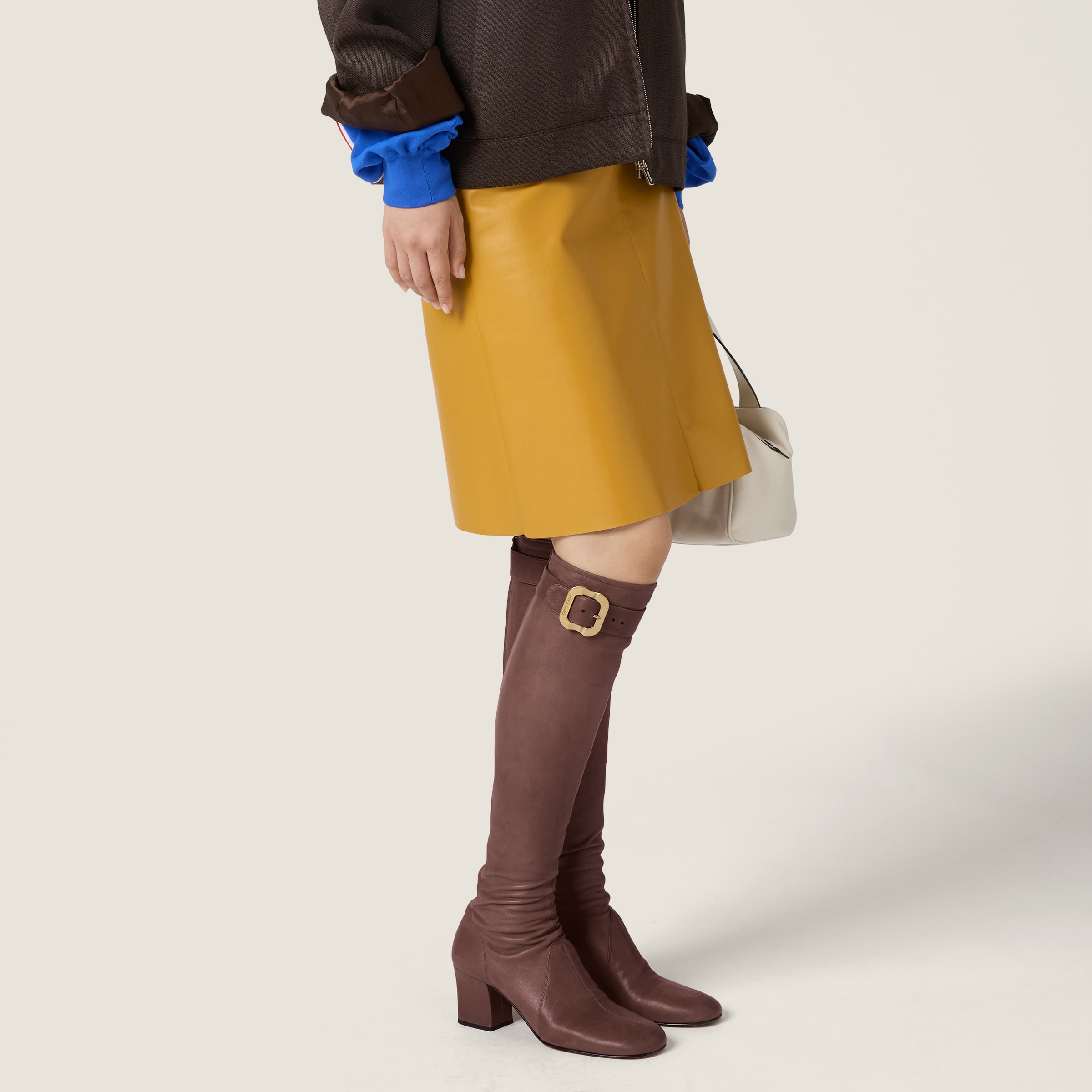 Nappa leather boots with buckle - 5