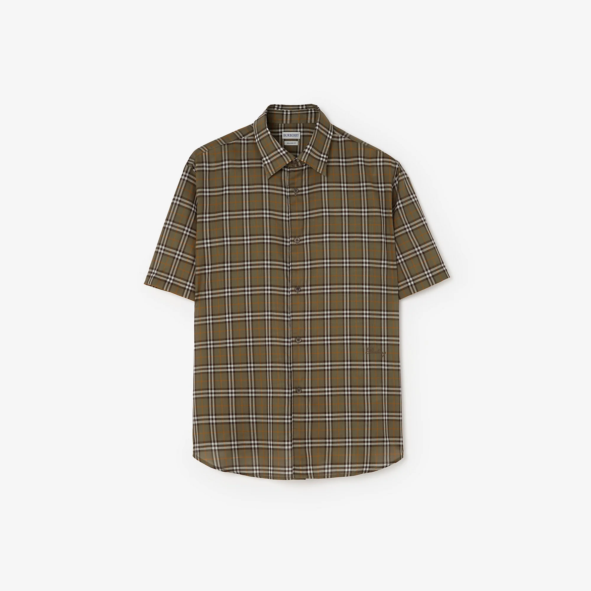 Relaxed Fit Check Cotton Shirt - 1