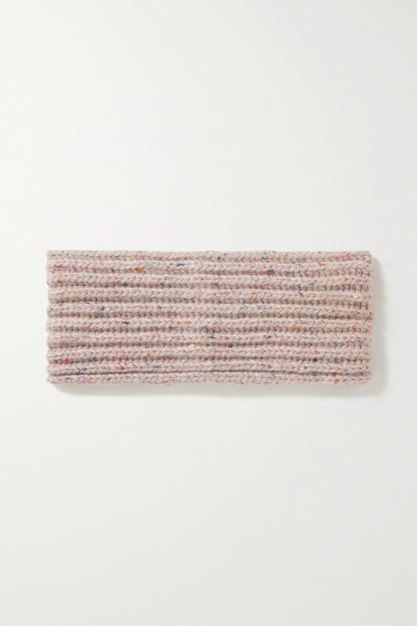 Ribbed mélange cashmere headband - 1