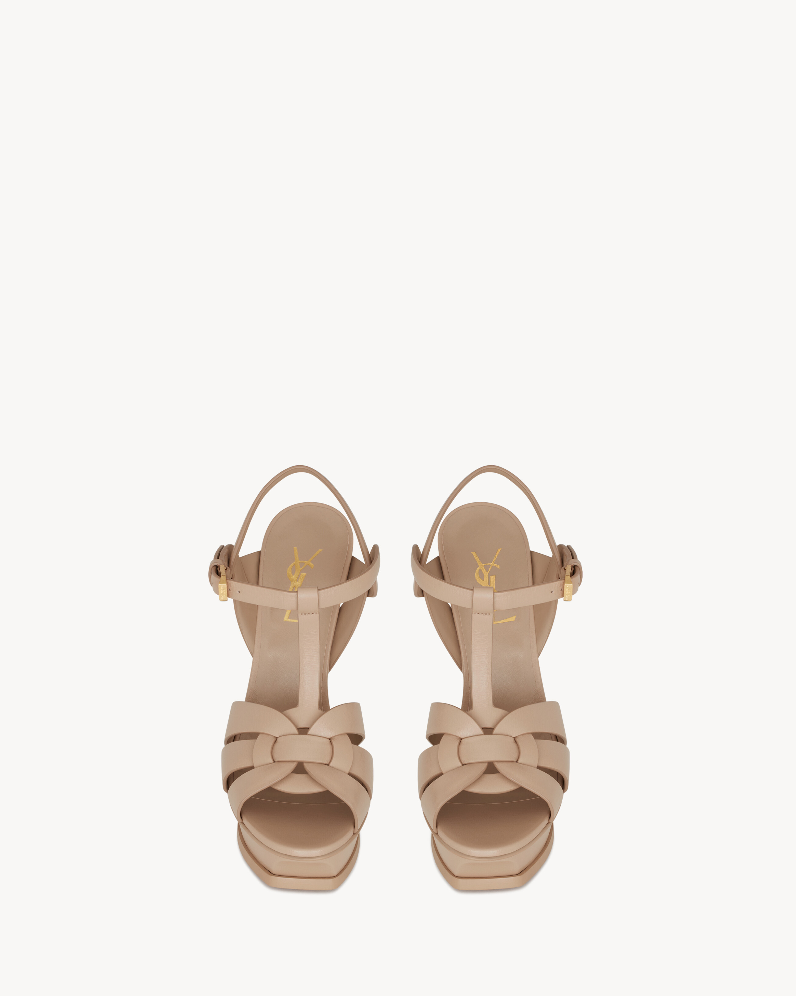 tribute platform sandals in smooth leather - 2